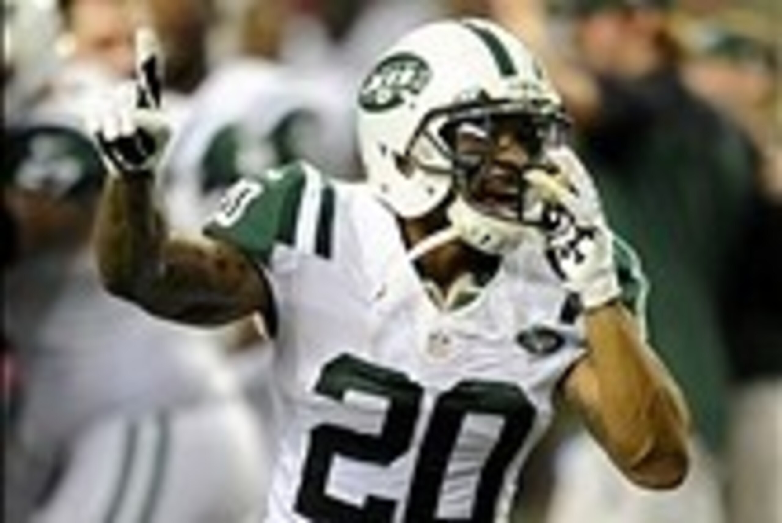 Oct 7, 2013; Atlanta, GA, USA; New York Jets cornerback Kyle Wilson (20) reacts after the Jets defeated the Atlanta Falcons at the Georgia Dome. The Jets defeated the Falcons 30-28. Mandatory Credit: Dale Zanine-USA TODAY Sports Oct 7, 2013; Atlanta, GA, USA; New York Jets cornerback Kyle Wilson (20) reacts after the Jets defeated the Atlanta Falcons at the Georgia Dome. The Jets defeated the Falcons 30-28. Mandatory Credit: Dale Zanine-USA TODAY Sports