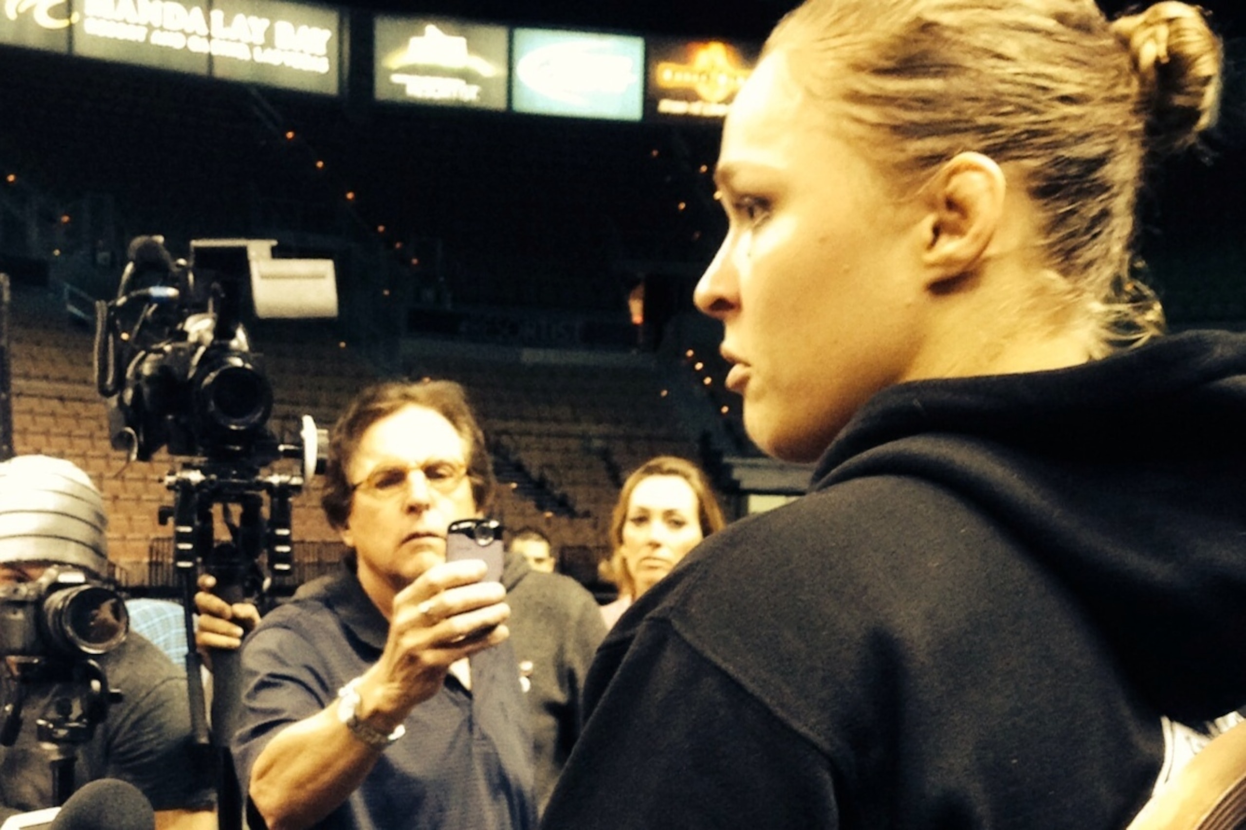 Rousey meets the media on Wednesday