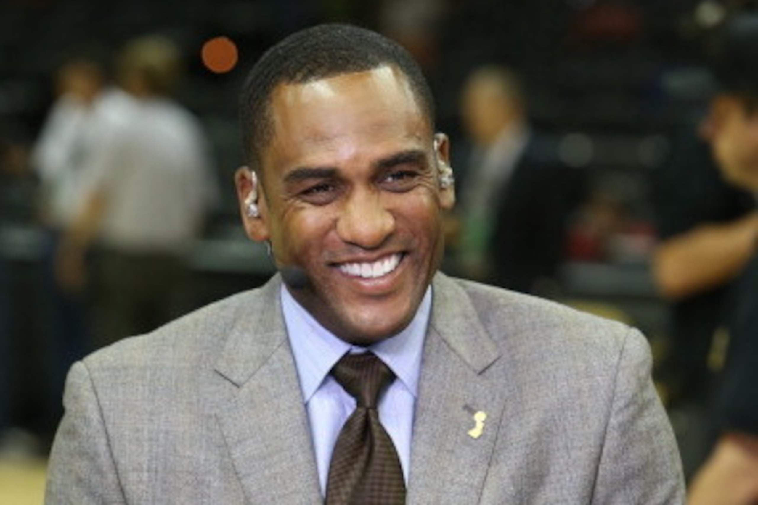 SAN ANTONIO, TX - JUNE 13: Steve Smith of NBATV discusses the game of the Miami Heat against the San Antonio Spurs after Game Four of the 2013 NBA Finals on June 13, 2013 at AT&T Center in San Antonio, Texas. NOTE TO USER: User expressly acknowledges and SAN ANTONIO, TX - JUNE 13: Steve Smith of NBATV discusses the game of the Miami Heat against the San Antonio Spurs after Game Four of the 2013 NBA Finals on June 13, 2013 at AT&T Center in San Antonio, Texas. NOTE TO USER: User expressly acknowledges and
