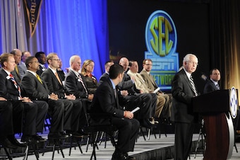 SEC commissioner Mike Slive announces the creation of the SEC Network.