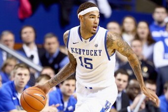 LEXINGTON, KY - FEBRUARY 04:  Willie Cauley-Stein #15 of the Kentucky Wildcats dribbles the ball during the game against the Ole Miss Rebels at Rupp Arena on February 4, 2014 in Lexington, Kentucky.  (Photo by Andy Lyons/Getty Images)