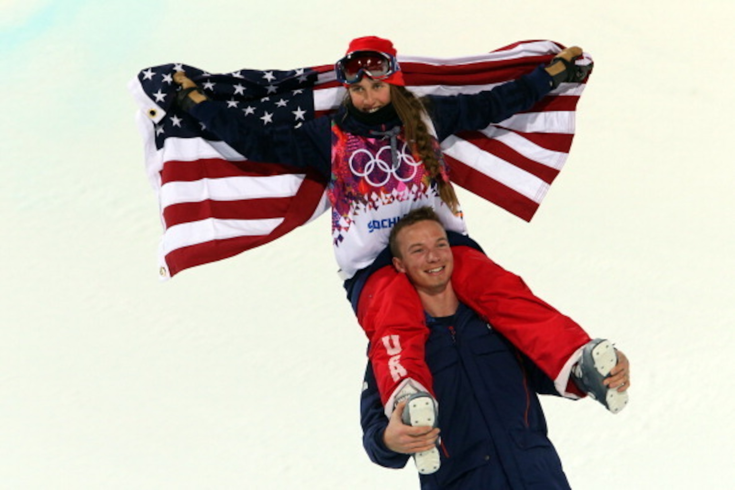 SOCHI, RUSSIA - FEBRUARY 20: (FRANCE OUT) Maddie Bowman of the USA wins the gold medal during the Freestyle Skiing Women's Halfpipe at the Rosa Khutor Extreme Park on February 20, 2014 in Sochi, Russia. (Photo by Christophe Pallot/Agence Zoom/Getty Images