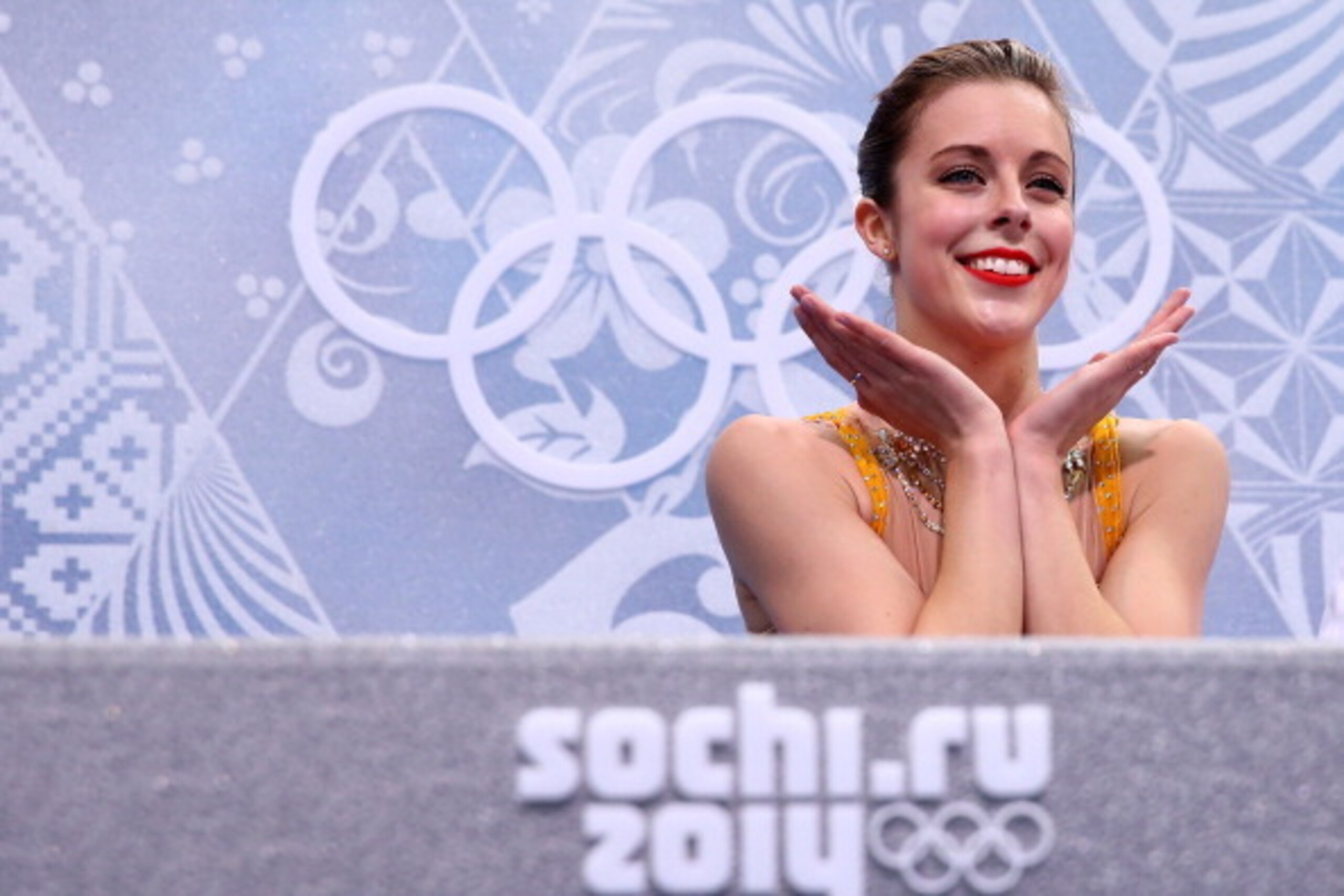 SOCHI, RUSSIA - FEBRUARY 20:  Ashley Wagner of the United States waits for her score in the Figure Skating Ladies' Free Skating on day 13 of the Sochi 2014 Winter Olympics at Iceberg Skating Palace on February 20, 2014 in Sochi, Russia.  (Photo by Ryan Pi