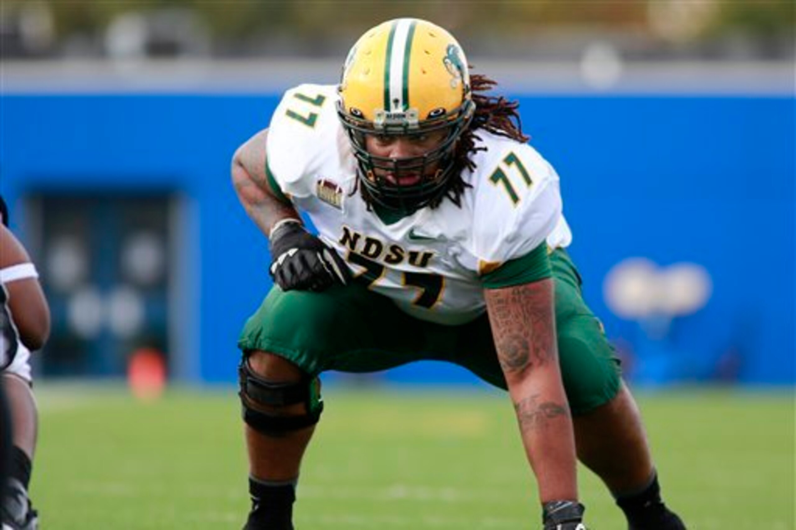 The scouting combine should be a good place for North Dakota State left tackle Billy Turner to show off his skills.