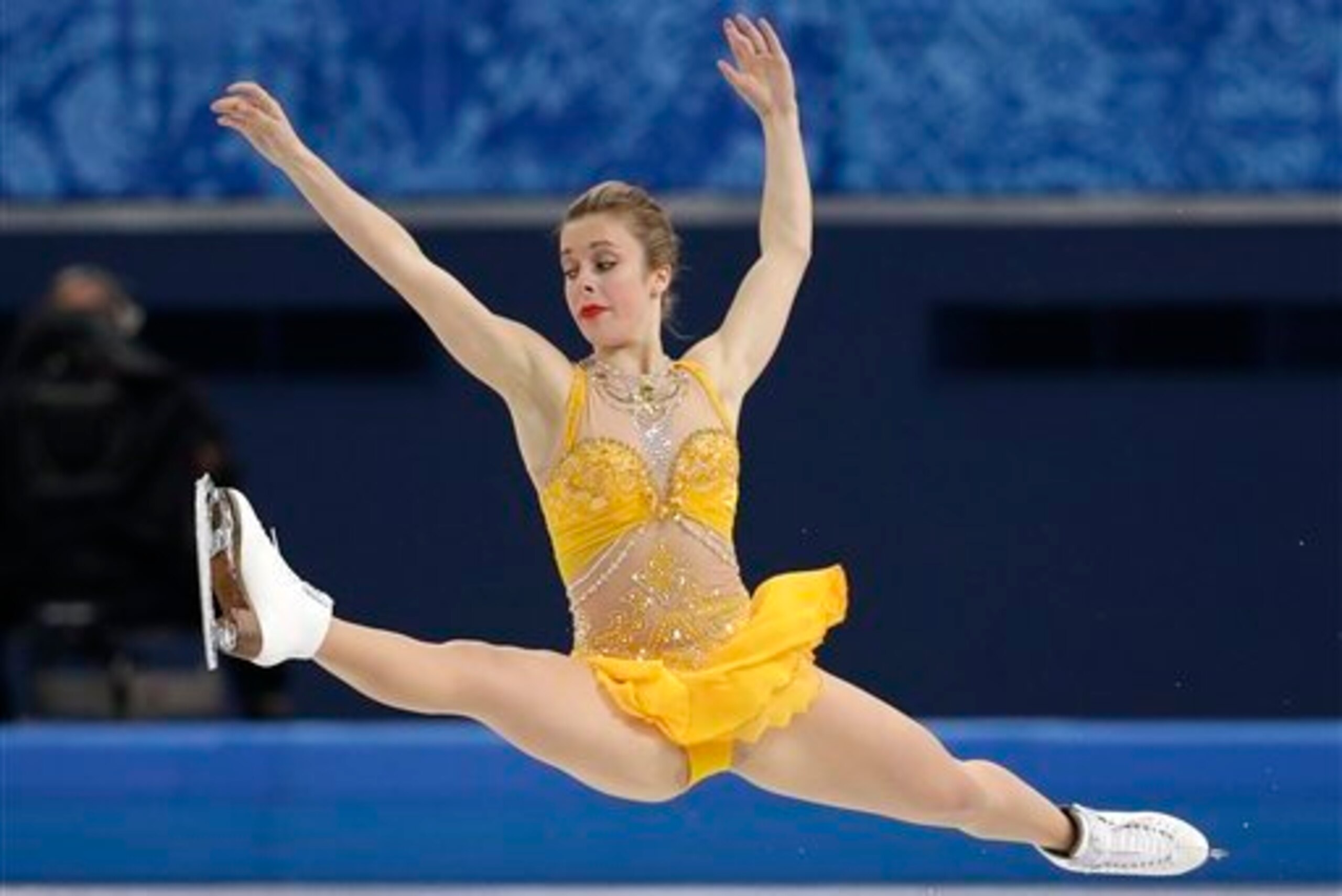 Wagner skates during the free program competition on Thursday