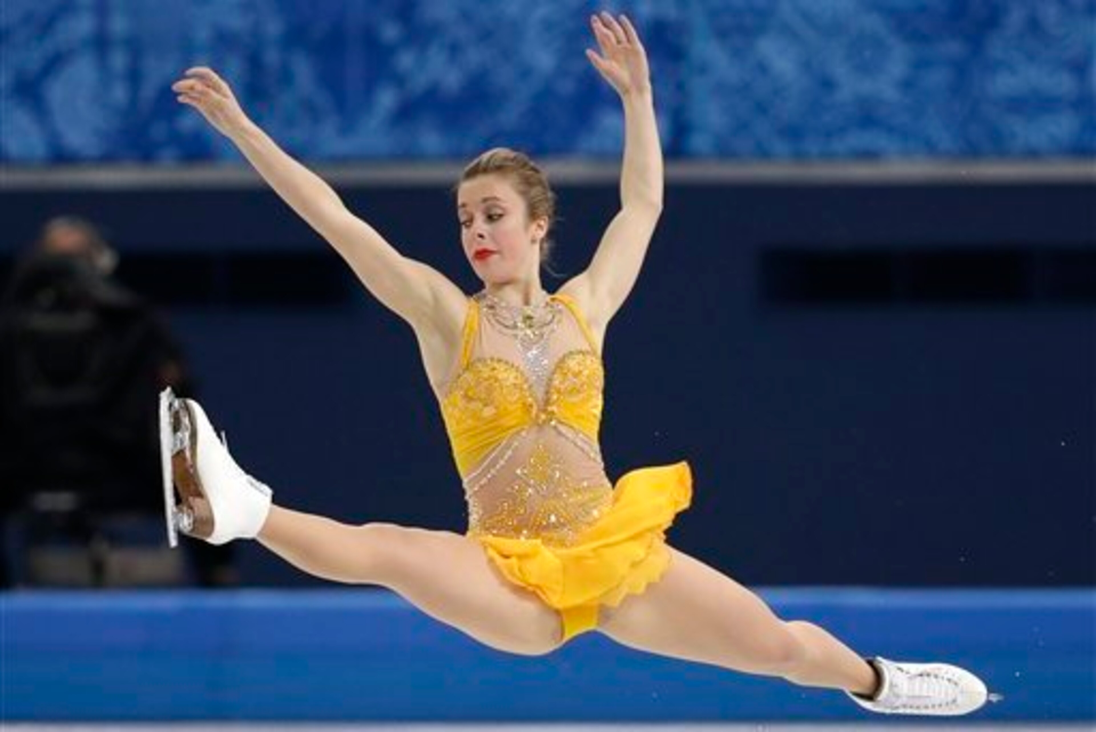 Wagner skates during the free program competition on Thursday