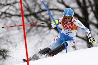 SOCHI, RUSSIA - FEBRUARY 21: (FRANCE OUT) Marlies Schild of Austria competes during the Alpine Skiing Women's Slalom at the Sochi 2014 Winter Olympic Games at Rosa Khutor Alpine Centre on February 21, 2014 in Sochi, Russia. (Photo by Alexis Boichard/Agenc