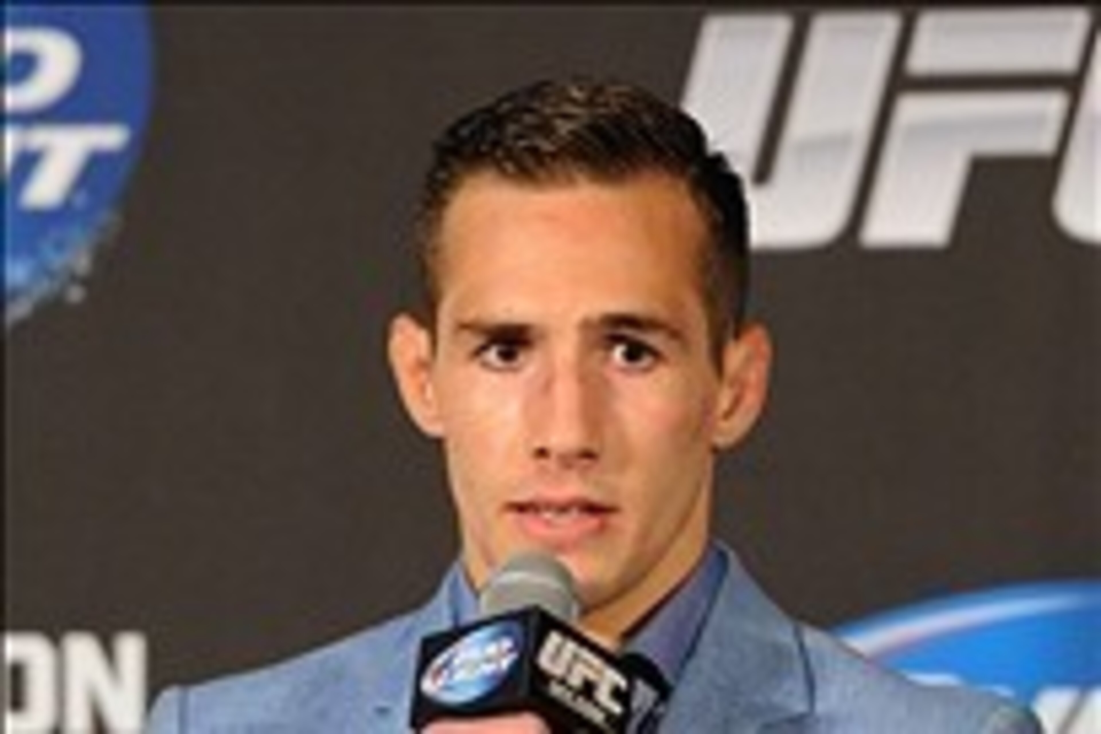 Jul 27, 2013; Seattle, WA, USA; Rory MacDonald speaks at a press conference after UFC on FOX 8 at Key Arena. Mandatory Credit: Jayne Kamin-Oncea-USA TODAY Sports Jul 27, 2013; Seattle, WA, USA; Rory MacDonald speaks at a press conference after UFC on FOX 8 at Key Arena. Mandatory Credit: Jayne Kamin-Oncea-USA TODAY Sports