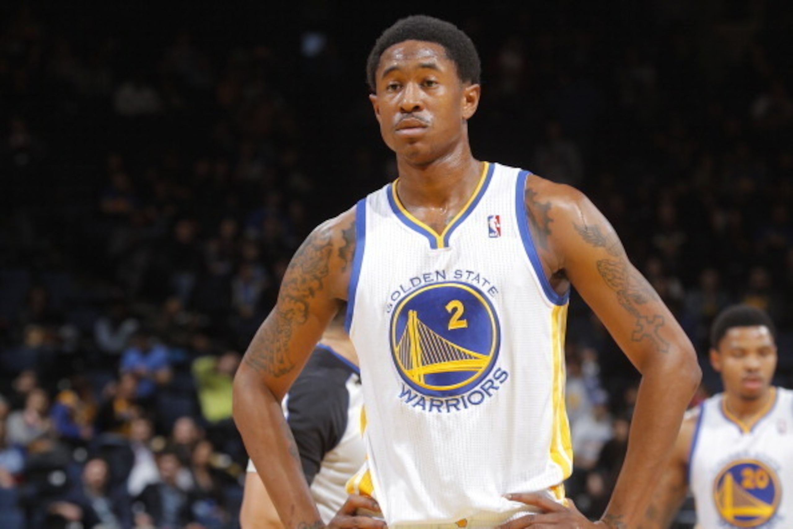 OAKLAND, CA - FEBRUARY 10: MarShon Brooks #2 of the Golden State Warriors in a game against the Philadelphia 76ers on February 10, 2014 at Oracle Arena in Oakland, California. NOTE TO USER: User expressly acknowledges and agrees that, by downloading and o
