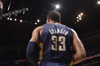 ORLANDO, FL - FEBRUARY 9:  Danny Granger #33 of the Indiana Pacers during a game against the Orlando Magic on February 9, 2014 at Amway Center in Orlando, Florida. NOTE TO USER: User expressly acknowledges and agrees that, by downloading and or using this