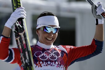 Cross-country skier Marit Bjoergen won a sixth career gold medal for Norway.