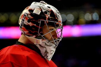 SOCHI, RUSSIA - FEBRUARY 21:  Carey Price #31 of Canada looks on during the Men's Ice Hockey Semifinal Playoff against the United States on Day 14 of the 2014 Sochi Winter Olympics at Bolshoy Ice Dome on February 21, 2014 in Sochi, Russia.  (Photo by Mart