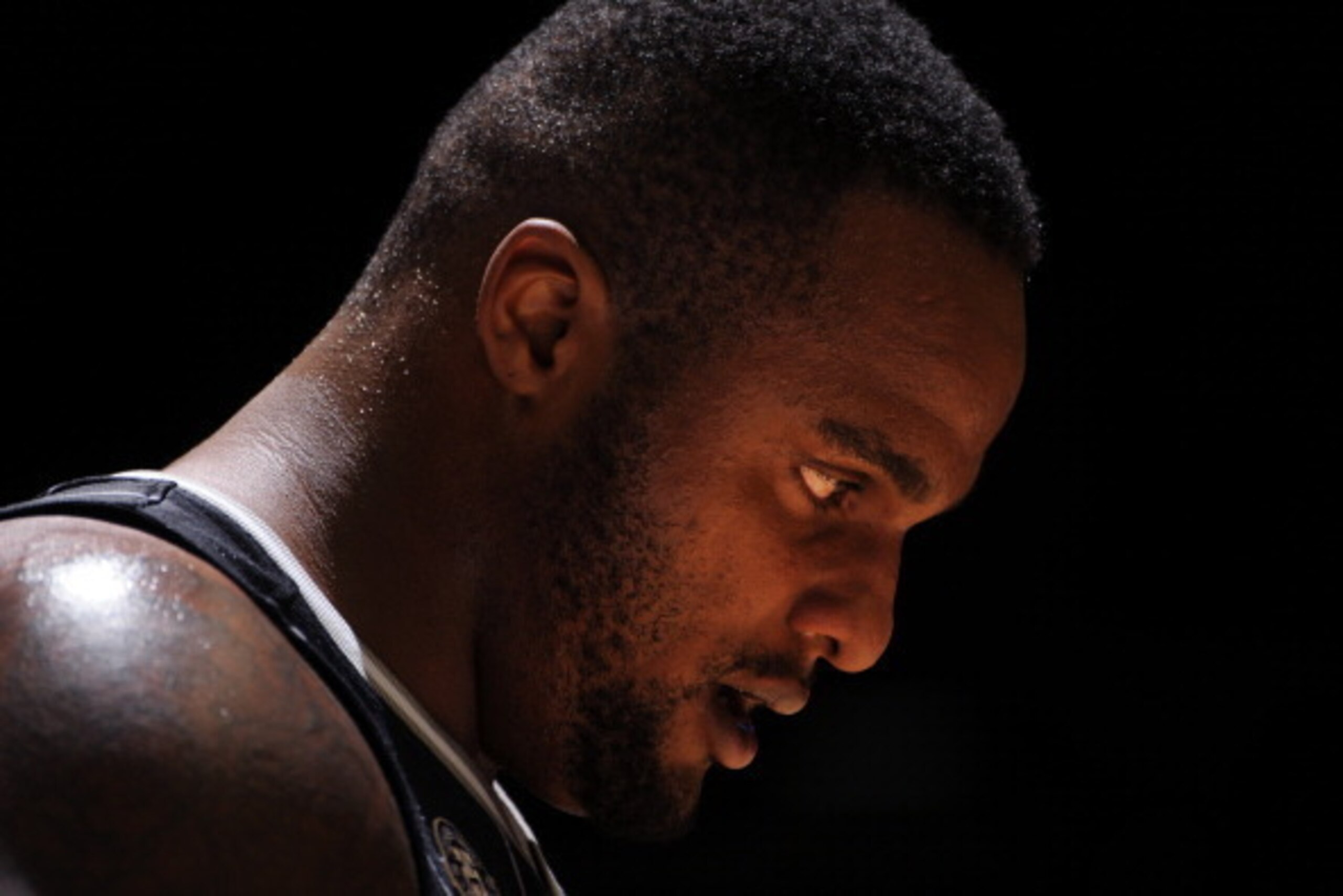 DENVER, CO - January 11: Here is a close up of Glen Davis #11 of the Orlando Magic against the Denver Nuggets on January 11, 2014 at the Pepsi Center in Denver, Colorado. NOTE TO USER: User expressly acknowledges and agrees that, by downloading and/or usi DENVER, CO - January 11: Here is a close up of Glen Davis #11 of the Orlando Magic against the Denver Nuggets on January 11, 2014 at the Pepsi Center in Denver, Colorado. NOTE TO USER: User expressly acknowledges and agrees that, by downloading and/or usi