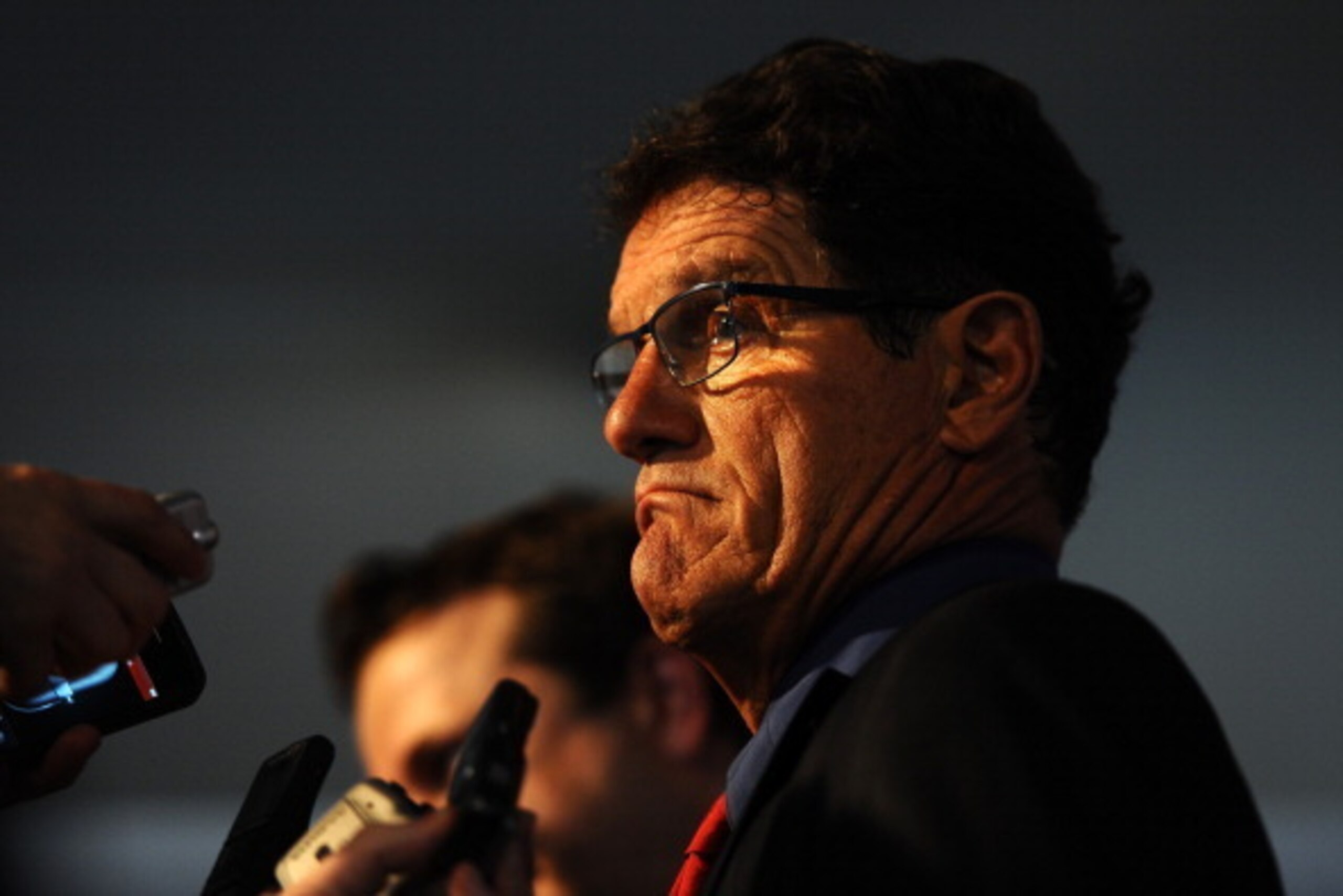 COSTA DO SAUIPE, BRAZIL - DECEMBER 06: Russia coach Fabio Capello speaks to members of the media after the Final Draw for the 2014 FIFA World Cup Brazil at Costa do Sauipe Resort on December 6, 2013 in Costa do Sauipe, Bahia, Brazil. (Photo by Buda Mend COSTA DO SAUIPE, BRAZIL - DECEMBER 06: Russia coach Fabio Capello speaks to members of the media after the Final Draw for the 2014 FIFA World Cup Brazil at Costa do Sauipe Resort on December 6, 2013 in Costa do Sauipe, Bahia, Brazil. (Photo by Buda Mend