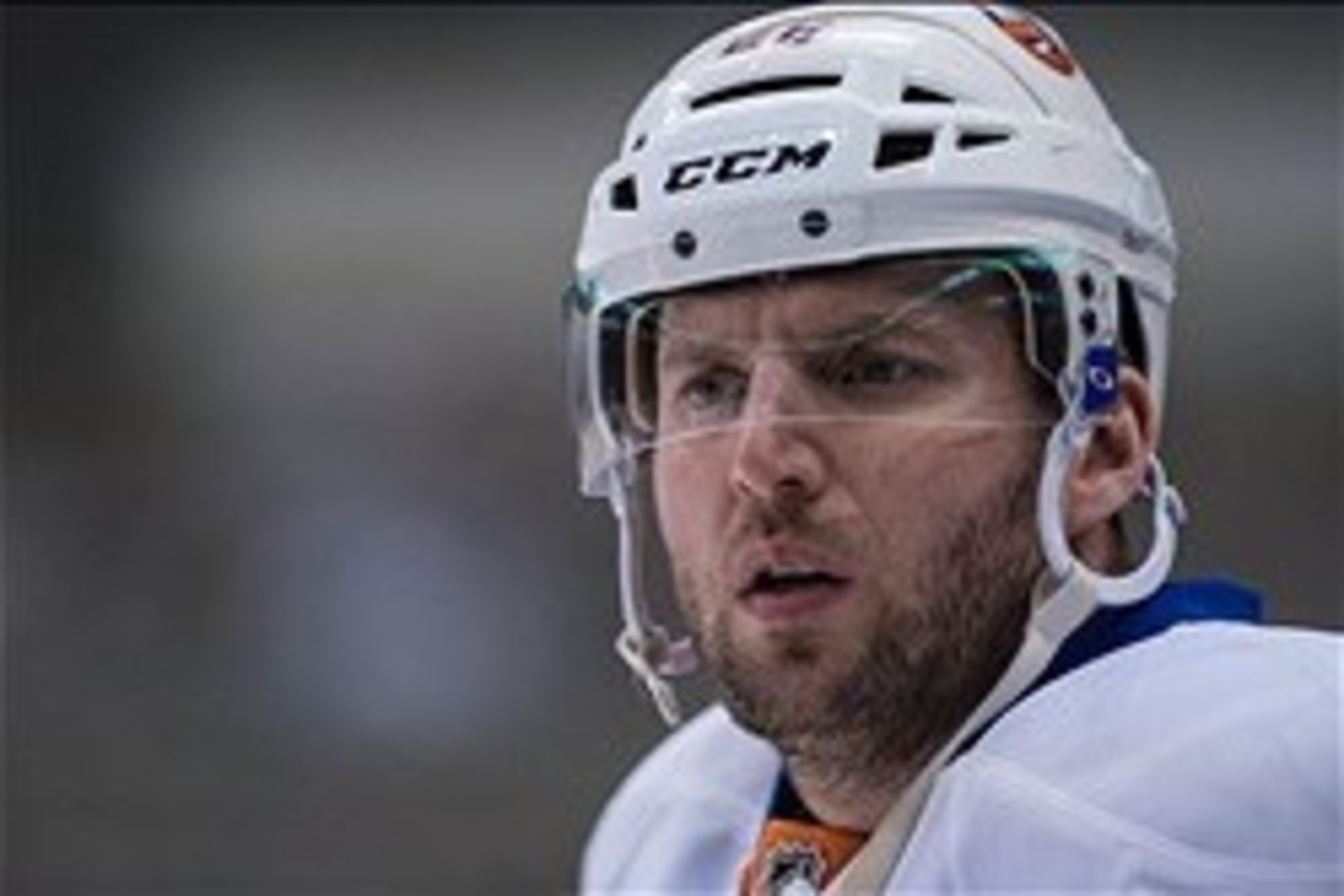 Jan 12, 2014; Dallas, TX, USA; New York Islanders left wing Thomas Vanek (26) skates in warm-ups prior to the game against the Dallas Stars at the American Airlines Center. The Islanders defeated the Stars 4-2. Mandatory Credit: Jerome Miron-USA TODAY Spo