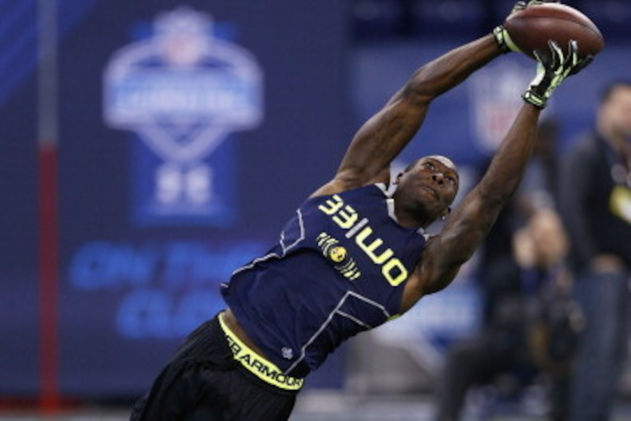 INDIANAPOLIS, IN - FEBRUARY 23: Former USC wide receiver Marqise Lee works out during the 2014 NFL Combine at Lucas Oil Stadium on February 23, 2014 in Indianapolis, Indiana. (Photo by Joe Robbins/Getty Images)