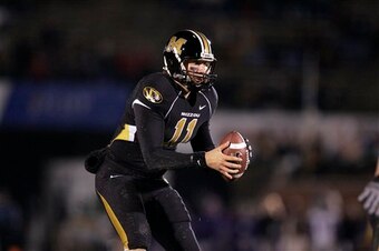 Christensen coached Gabbert as a true freshman in 2008 (above).