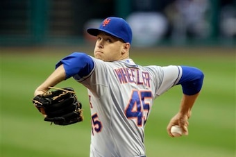 As seen here, Wheeler tucks his shoulder more than the average pitcher, creating an additional element of his delivery that can cause him to get out of sync.