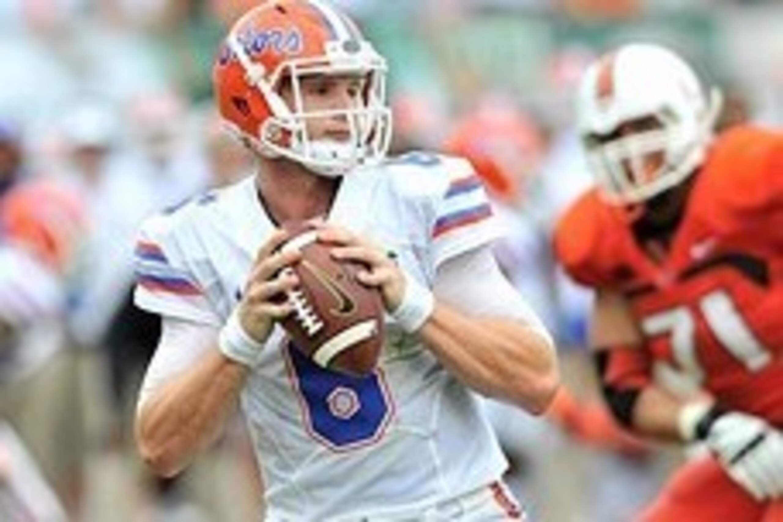 Sep 7, 2013; Miami Gardens, FL, USA; Florida Gators quarterback Jeff Driskel (6) throws a pass during the first half against the Miami Hurricanes at Sun Life Stadium. Mandatory Credit: Steve Mitchell-USA TODAY Sports