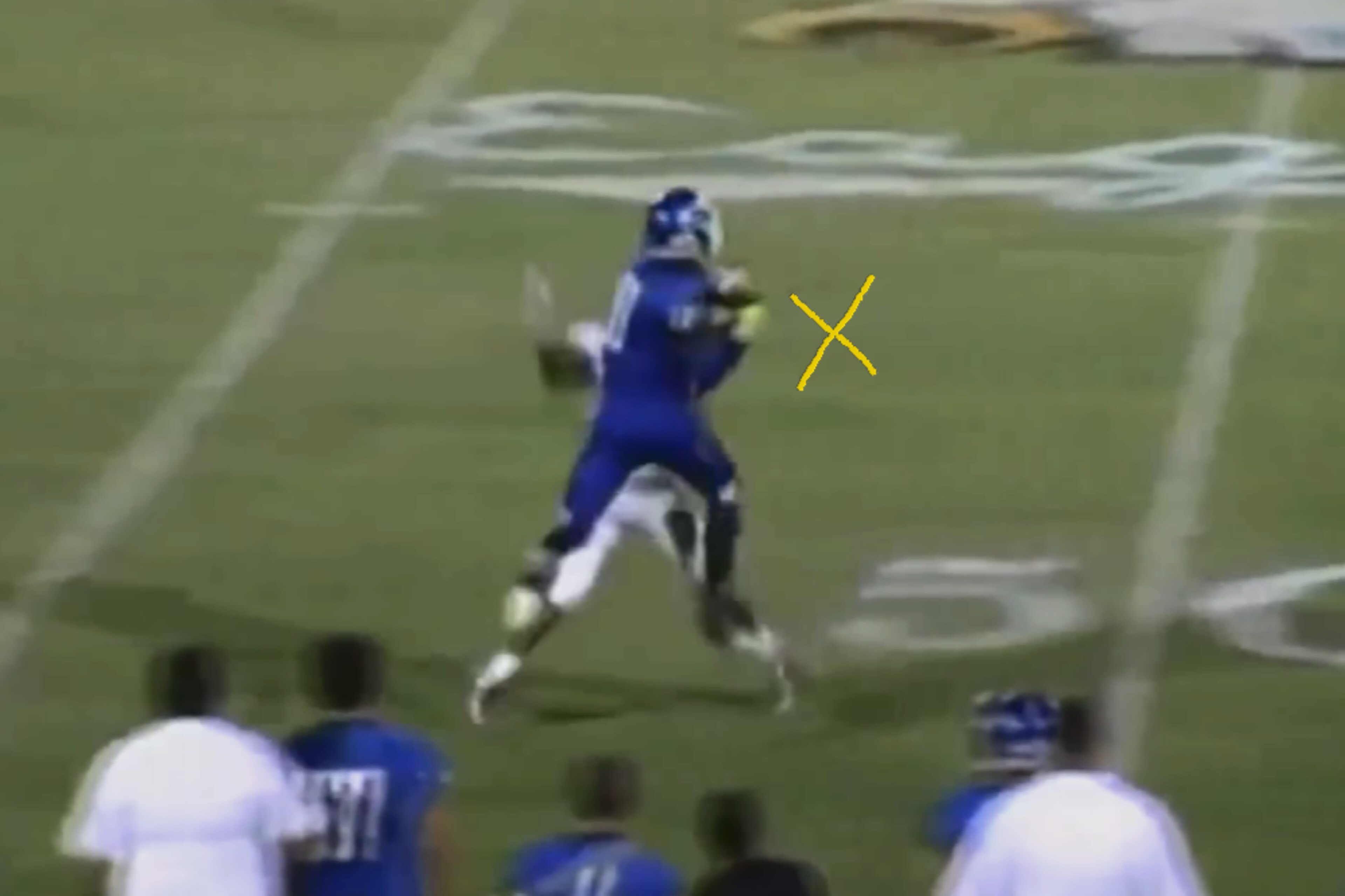 Campbell allowed the ball to land near his chest rather than reaching out for it.