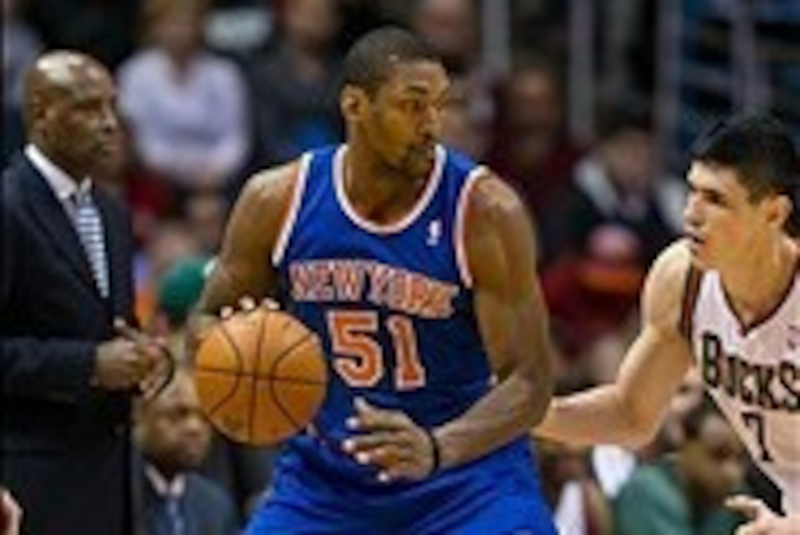 Dec 18, 2013; Milwaukee, WI, USA; New York Knicks forward Metta World Peace (51) during the game against the Milwaukee Bucks at BMO Harris Bradley Center.  New York won 107-101 in double overtime.  Mandatory Credit: Jeff Hanisch-USA TODAY Sports