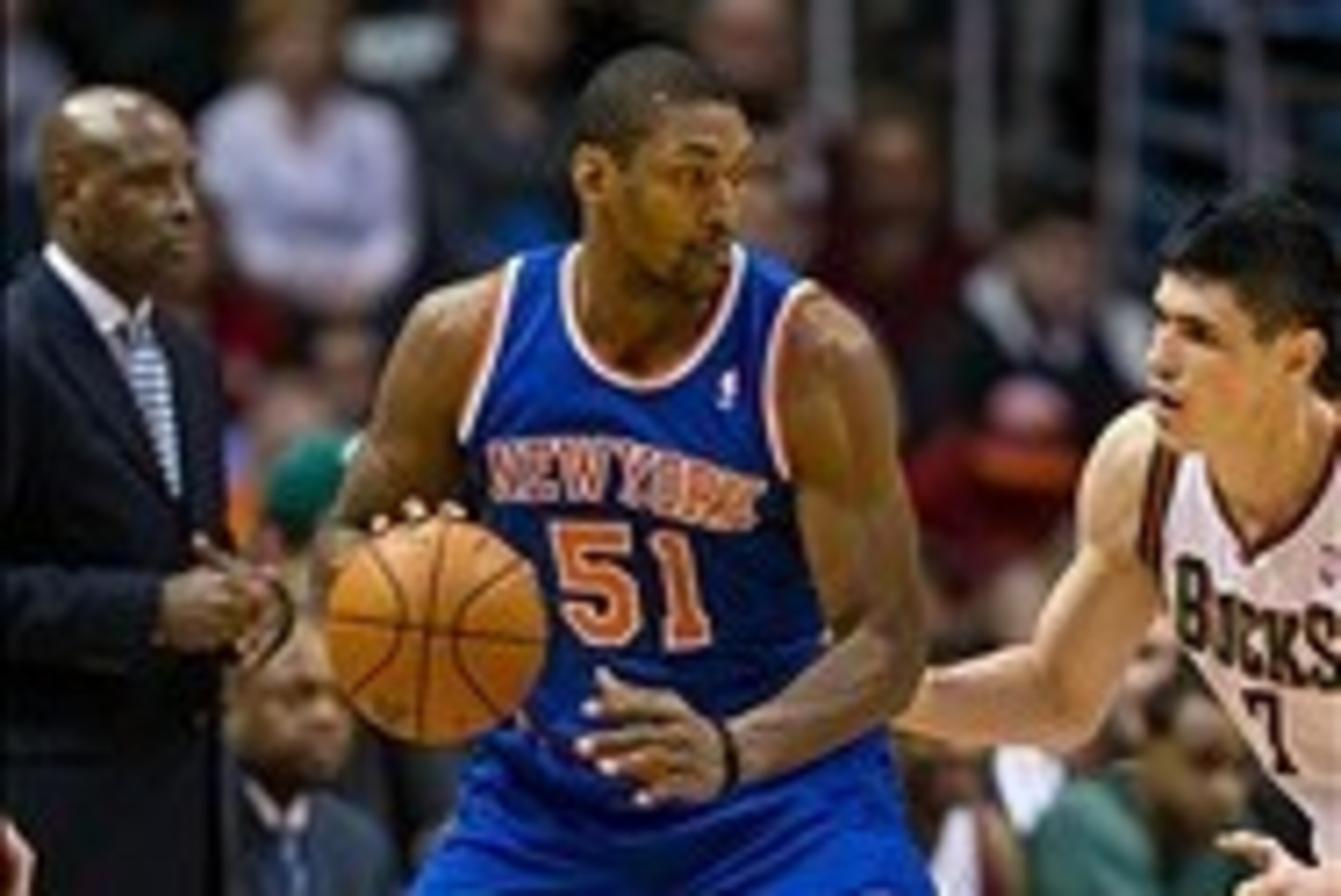 Dec 18, 2013; Milwaukee, WI, USA; New York Knicks forward Metta World Peace (51) during the game against the Milwaukee Bucks at BMO Harris Bradley Center. New York won 107-101 in double overtime. Mandatory Credit: Jeff Hanisch-USA TODAY Sports Dec 18, 2013; Milwaukee, WI, USA; New York Knicks forward Metta World Peace (51) during the game against the Milwaukee Bucks at BMO Harris Bradley Center. New York won 107-101 in double overtime. Mandatory Credit: Jeff Hanisch-USA TODAY Sports