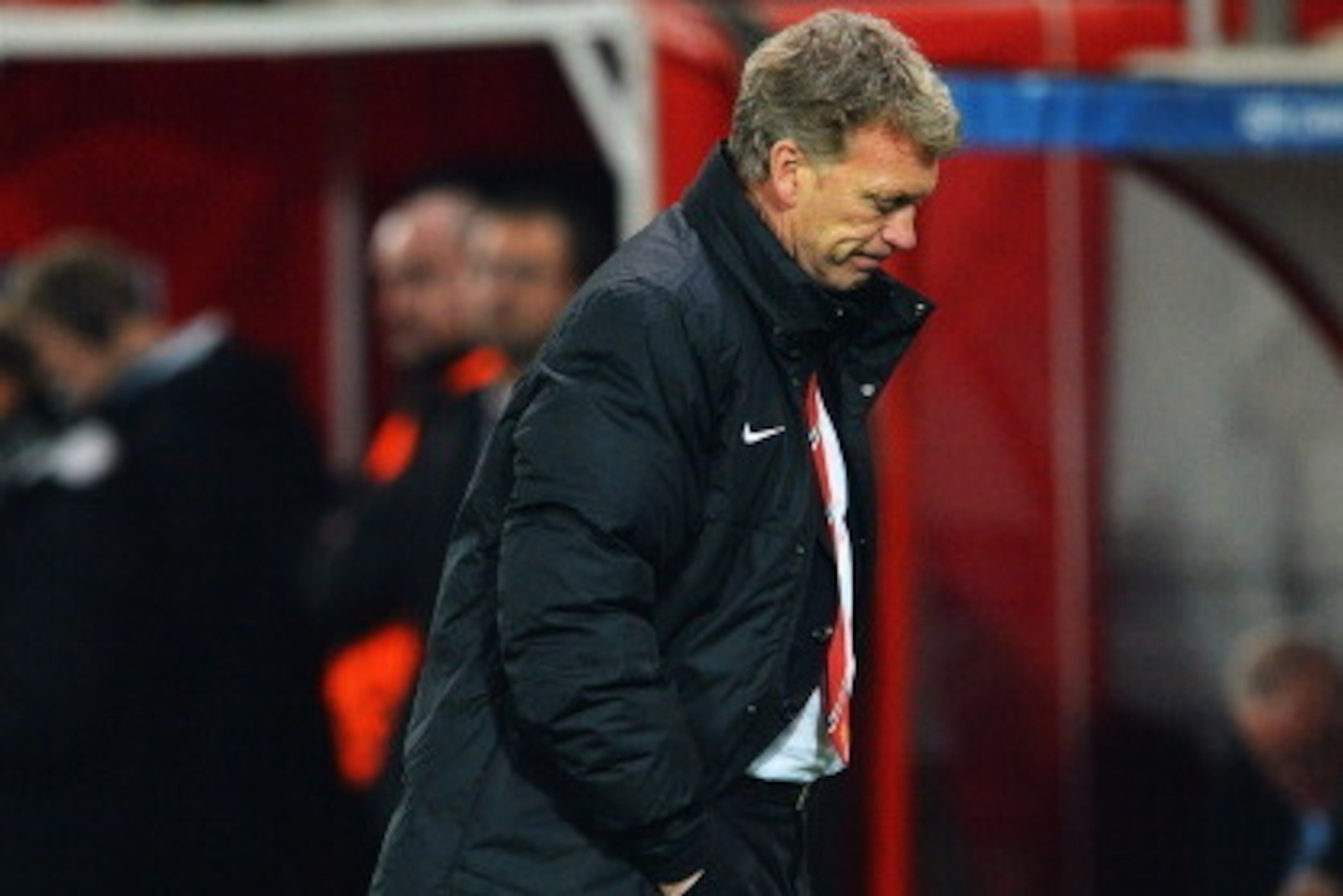 PIRAEUS, GREECE - FEBRUARY 25: Manchester United manager David Moyes reacts on the touchline during the UEFA Champions League Round of 16 first leg match between Olympiacos FC and Manchester United at Karaiskakis Stadium on February 25, 2014 in Piraeus, PIRAEUS, GREECE - FEBRUARY 25: Manchester United manager David Moyes reacts on the touchline during the UEFA Champions League Round of 16 first leg match between Olympiacos FC and Manchester United at Karaiskakis Stadium on February 25, 2014 in Piraeus,