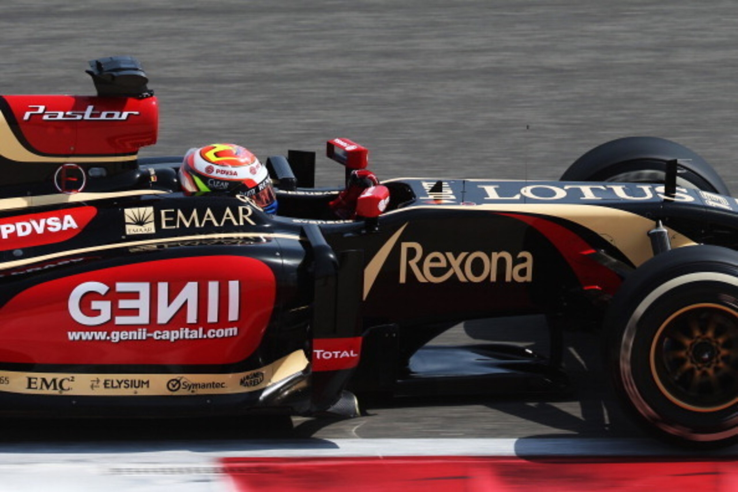 BAHRAIN, BAHRAIN - FEBRUARY 27:  Pastor Maldonado of Venezuela and Lotus drives during day one of Formula One Winter Testing at the Bahrain International Circuit on February 27, 2014 in Bahrain, Bahrain.  (Photo by Mark Thompson/Getty Images)