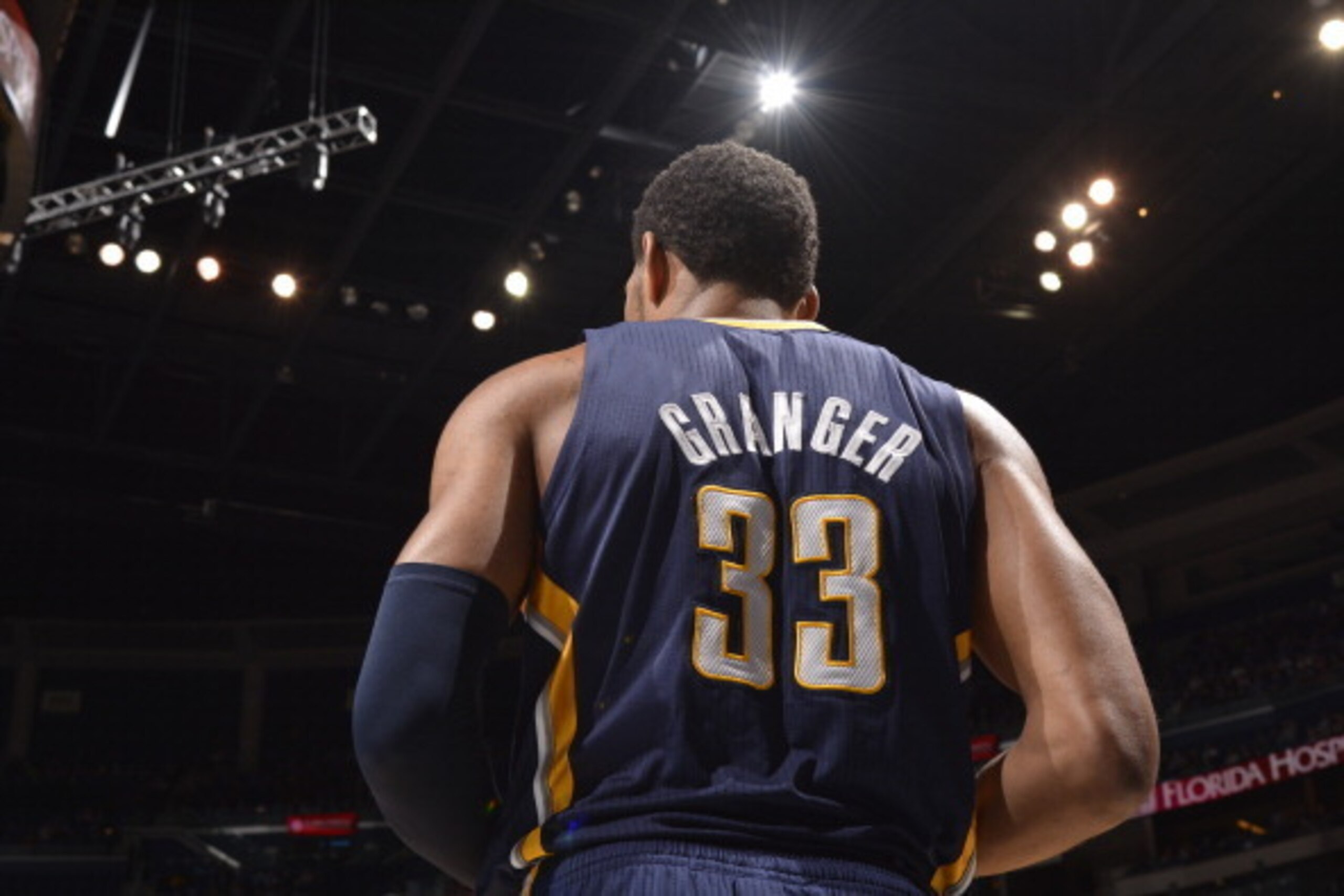 ORLANDO, FL - FEBRUARY 9:  Danny Granger #33 of the Indiana Pacers during a game against the Orlando Magic on February 9, 2014 at Amway Center in Orlando, Florida. NOTE TO USER: User expressly acknowledges and agrees that, by downloading and or using this