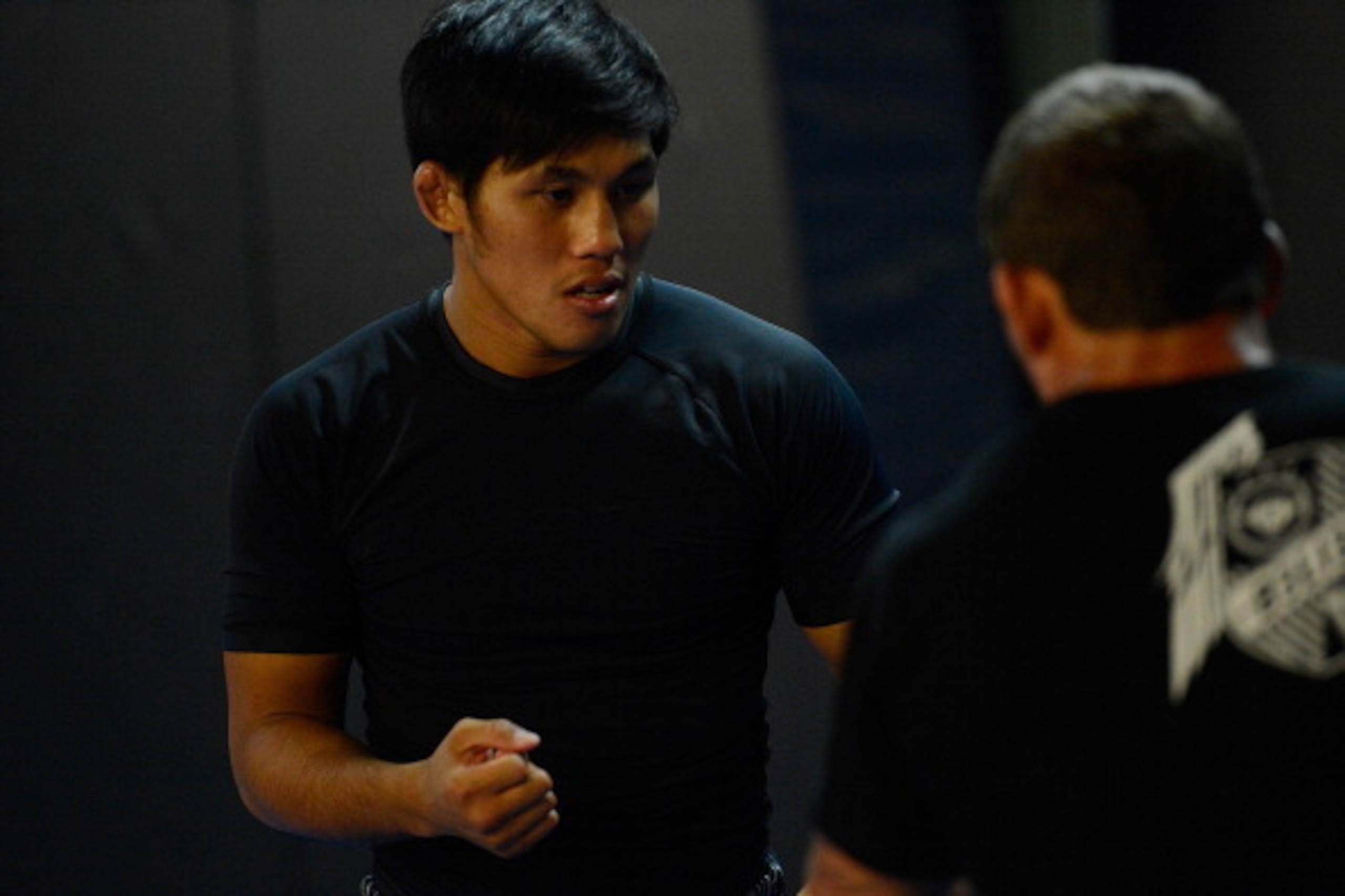 SACRAMENTO, CA - JUNE 26:  Nam Phan works out for the media during the Team Alpha Male Media Open Workout at Ultimate Fitness Gym on June 26, 2012 in Sacramento, California.  (Photo by Thearon W. Henderson/Getty Images)