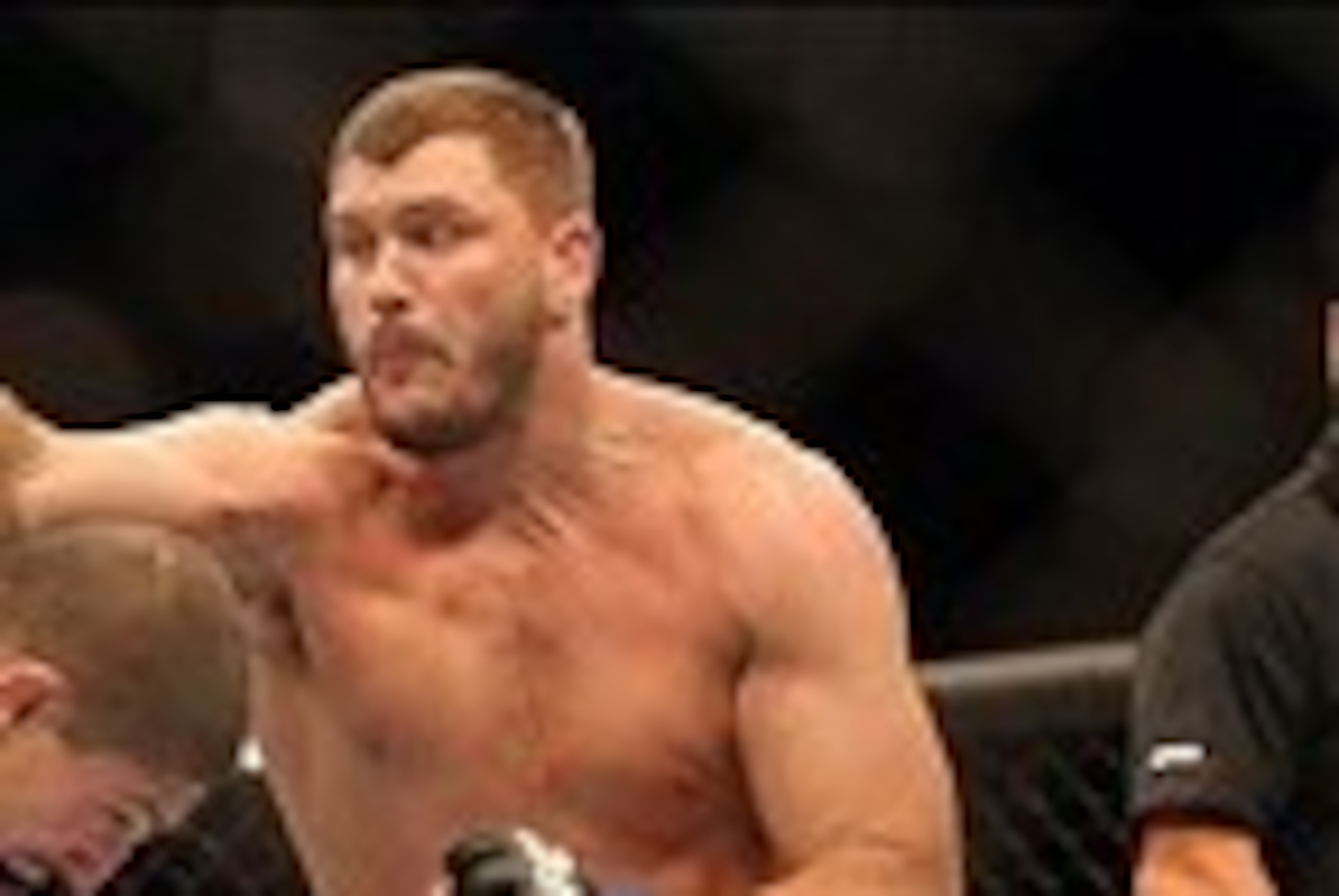 Sep 21, 2013; Toronto, Ontario, CAN; Matt Mitrione (right) fights Brendan Schaub during their Heavyweight bout at UFC 165 at the Air Canada Centre. Mandatory Credit: Tom Szczerbowski-USA TODAY Sports