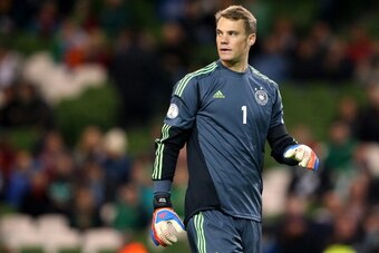 DUBLIN, IRELAND - OCTOBER 12:  Manuel Neuer of Germany during the FIFA 2014 World Cup Qualifier Group C match between Republic of Ireland and Germany at the Aviva Stadium on October 12, 2012 in Dublin, Ireland.  (Photo by Alex Livesey/Getty Images)