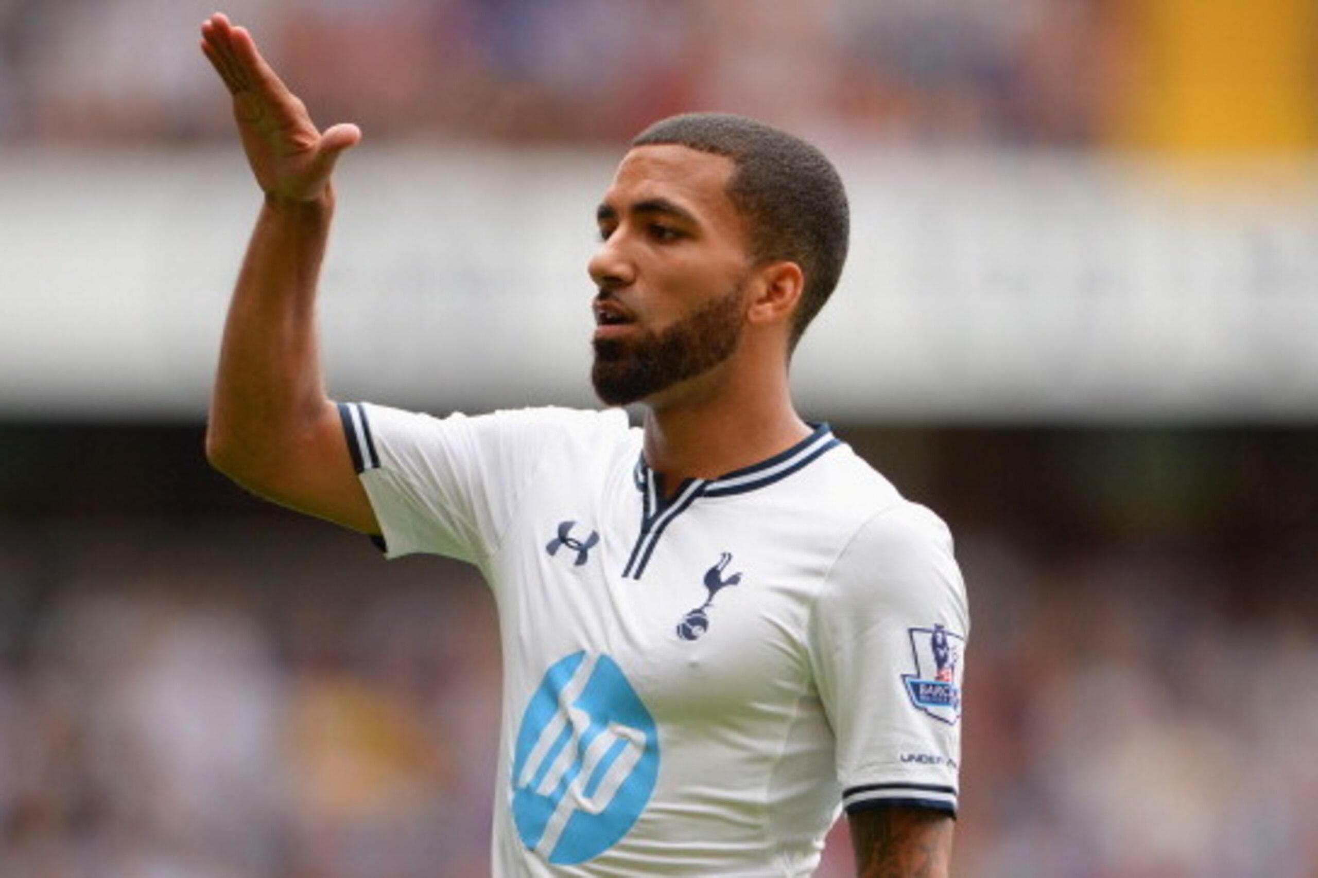 LONDON, ENGLAND - AUGUST 10:  Aaron Lennon of Tottenham looks on during a pre season friendly match between Tottenham Hotspur and Espanyol at White Hart Lane on August 10, 2013 in London, England.  (Photo by Michael Regan/Getty Images)