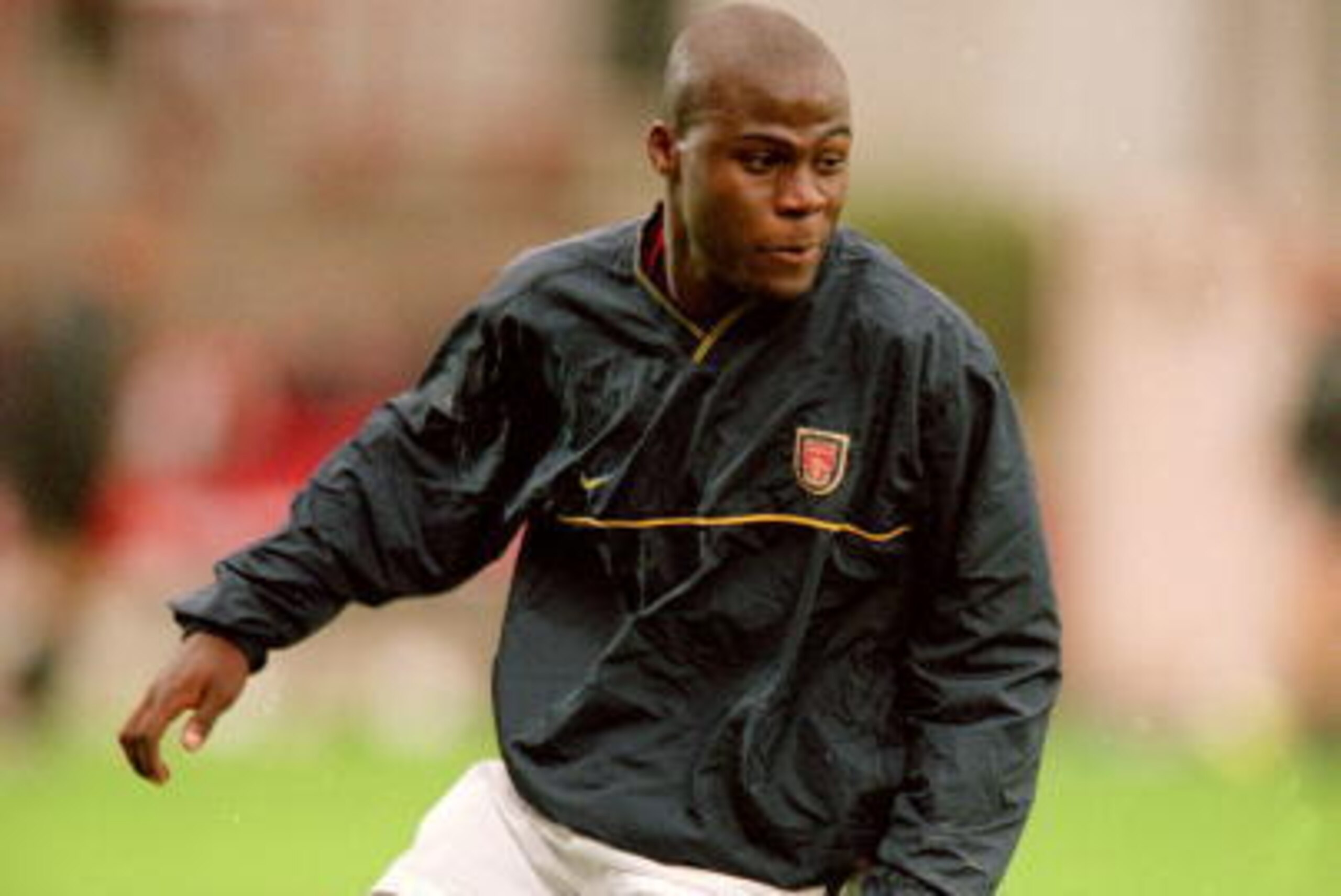 9 Aug 2000:  Guy Demel of Arsenal warms up before the Pre-Season Friendly match against Dunfermline at East End Park, in Dunfermline, Scotland. Arsenal won the match 3-0. \ Mandatory Credit: Tom Shaw /Allsport