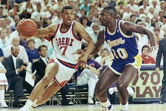 Kevin Johnson (driving on Larry Drew) and the Suns were consensus underdogs going into their playoff series with the Lakers.