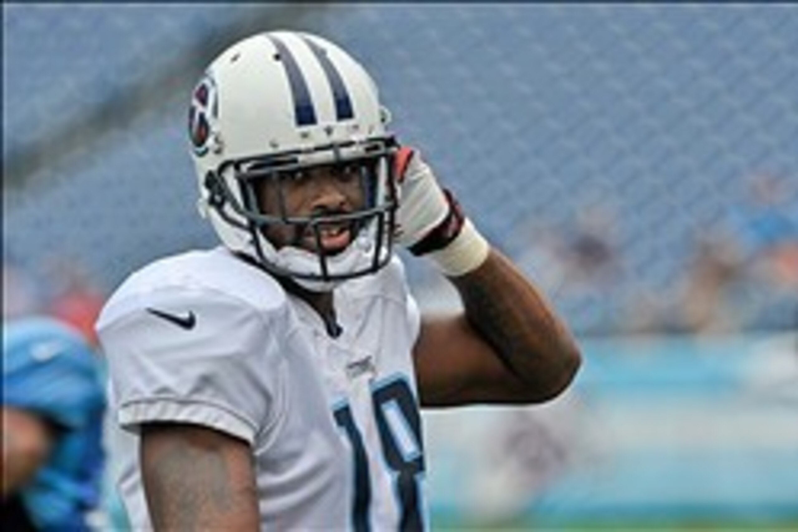 Aug 3, 2013; Nashville, TN, USA; Tennessee Titans wide receiver Kenny Britt on the sideline during training camp at LP Field. Mandatory Credit: Jim Brown-USA TODAY Sports