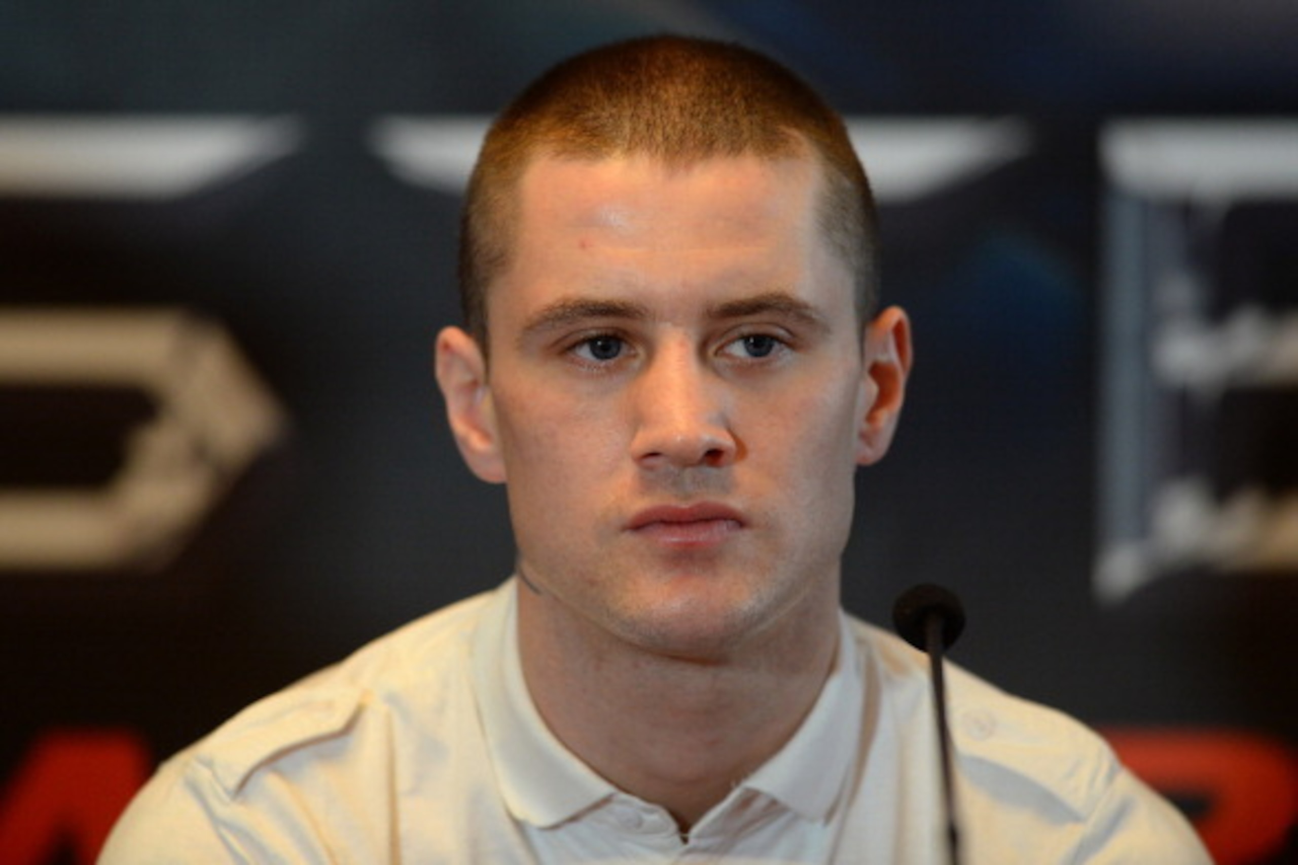 GLASGOW  SCOTLAND, JANUARY 13 :  World Lightweight champion Ricky Burns during a press conference to announce the Ricky Burns  WBO World Lightweight title defence against Terence Crawford at the SECC in Glasgow on March 1, on January 13, 2014 in Glasgow S