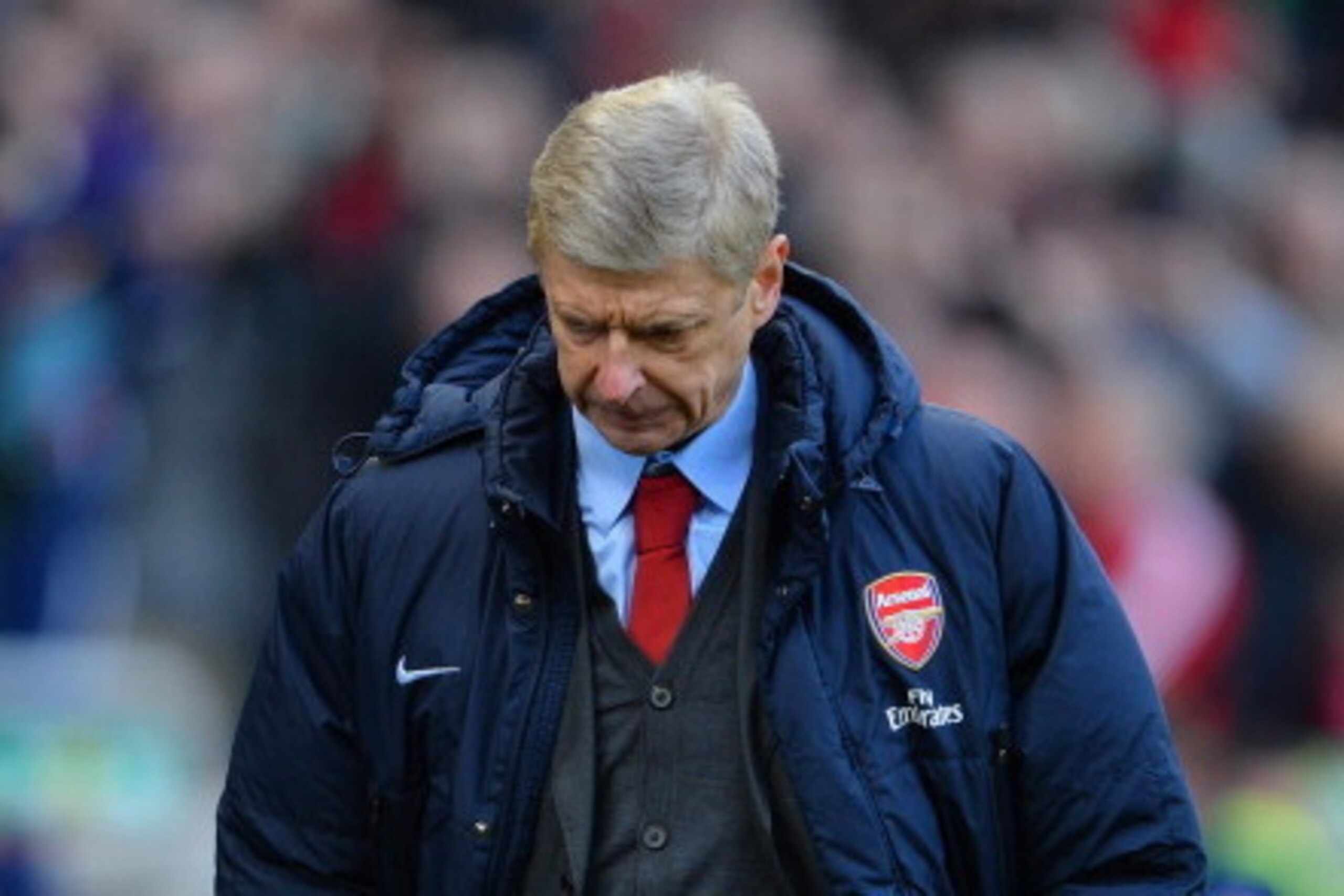 STOKE ON TRENT, ENGLAND - MARCH 01: Arsenal Manager Arsene Wenger walks off at the end of the Barclays Pemier League match between Stoke City and Arsenal at the Britannia Stadium on March 1, 2014 in Stoke on Trent, England. (Photo by Michael Regan/Getty STOKE ON TRENT, ENGLAND - MARCH 01: Arsenal Manager Arsene Wenger walks off at the end of the Barclays Pemier League match between Stoke City and Arsenal at the Britannia Stadium on March 1, 2014 in Stoke on Trent, England. (Photo by Michael Regan/Getty