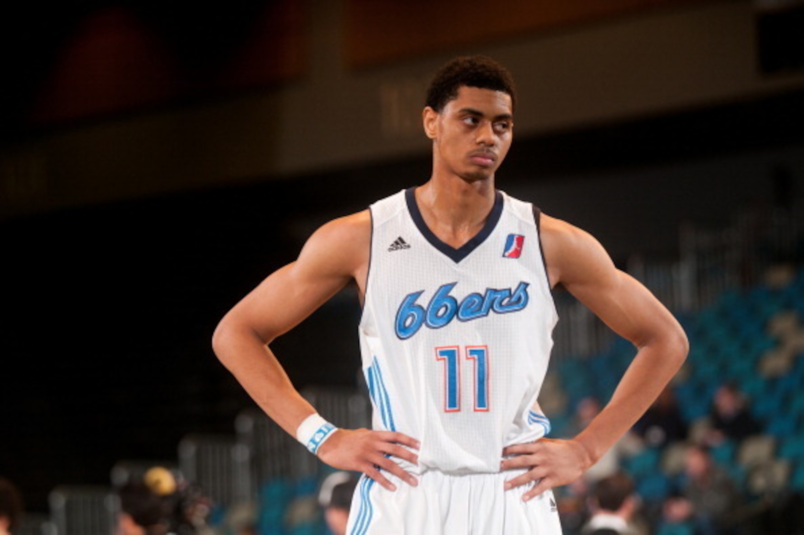 RENO, NV - JANUARY 8:  Jeremy Lamb #11 of the Tulsa 66ers during a timeout against the Maine Red Claws during the 2013 NBA D-League Showcase on January 7, 2013 at the Reno Events Center in Reno, Nevada.  NOTE TO USER: User expressly acknowledges and agree