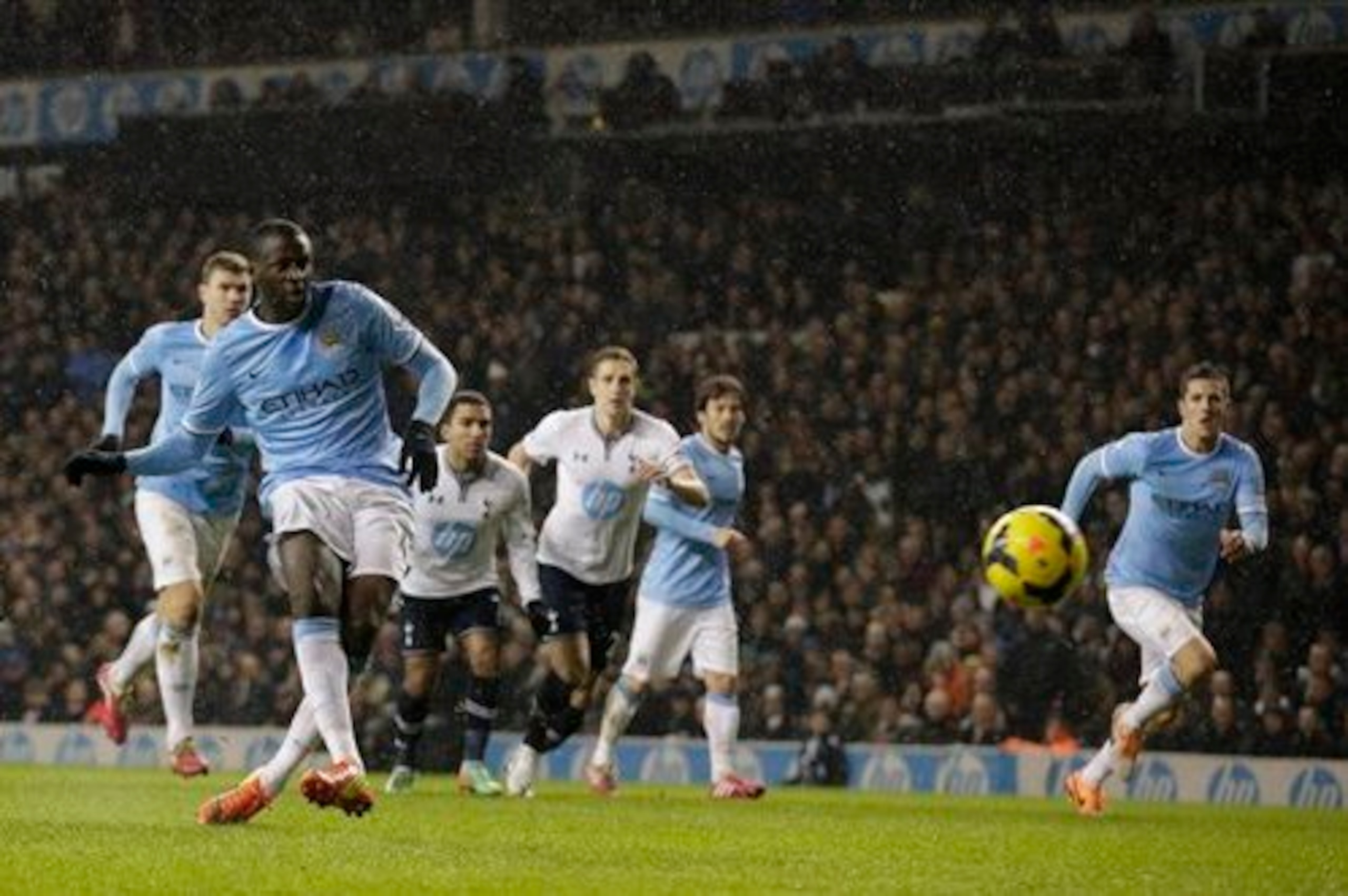 Three of a kind: Touré has bagged a trio of penalties this season.