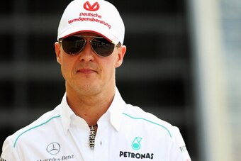 SAO PAULO, BRAZIL - NOVEMBER 23:  Michael Schumacher of Germany and Mercedes GP walks in the paddock following practice for the Brazilian Formula One Grand Prix at the Autodromo Jose Carlos Pace on November 23, 2012 in Sao Paulo, Brazil.  (Photo by Mark T