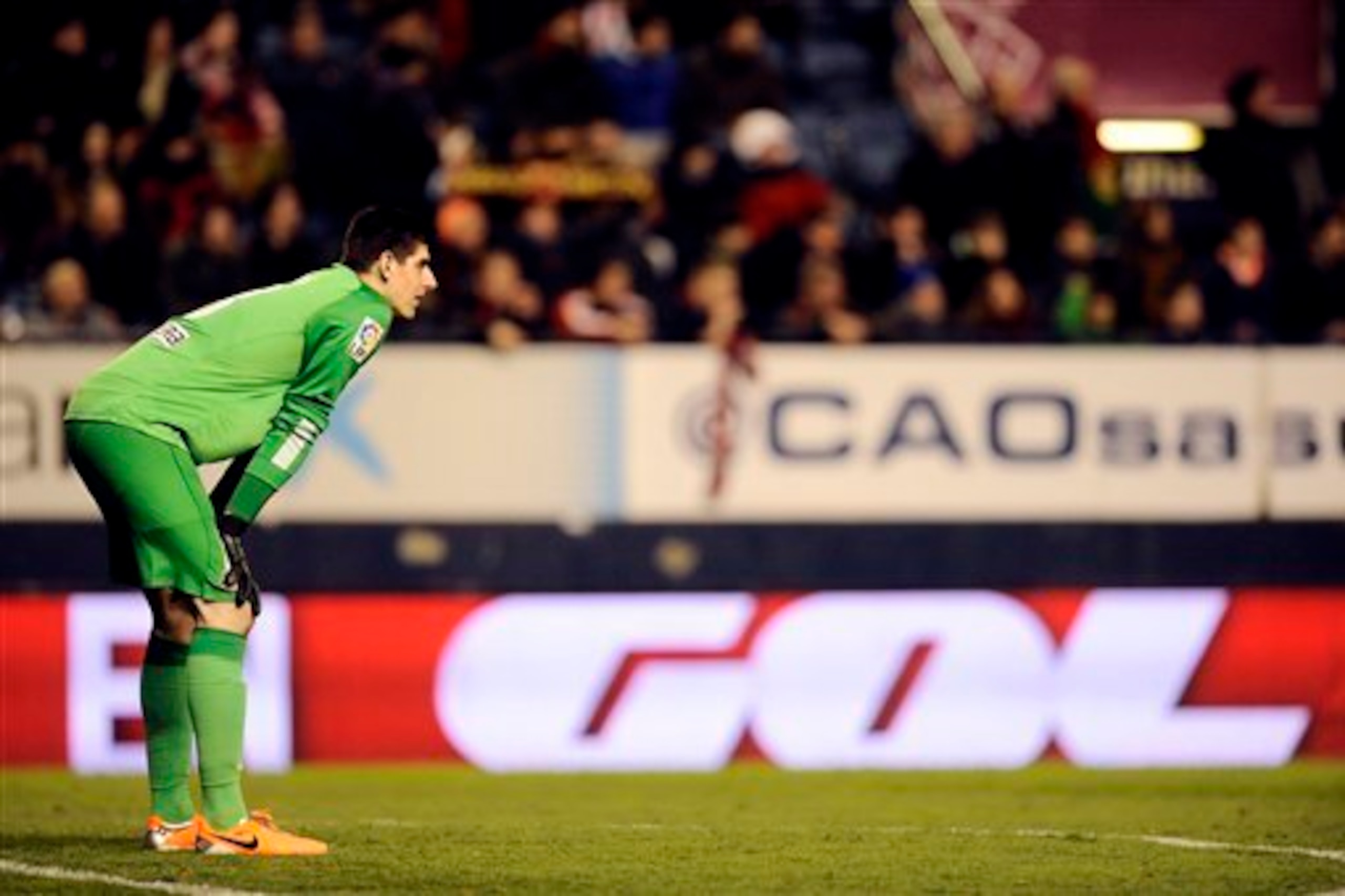 Courtois will be hoping to stay this lonely during the derby.