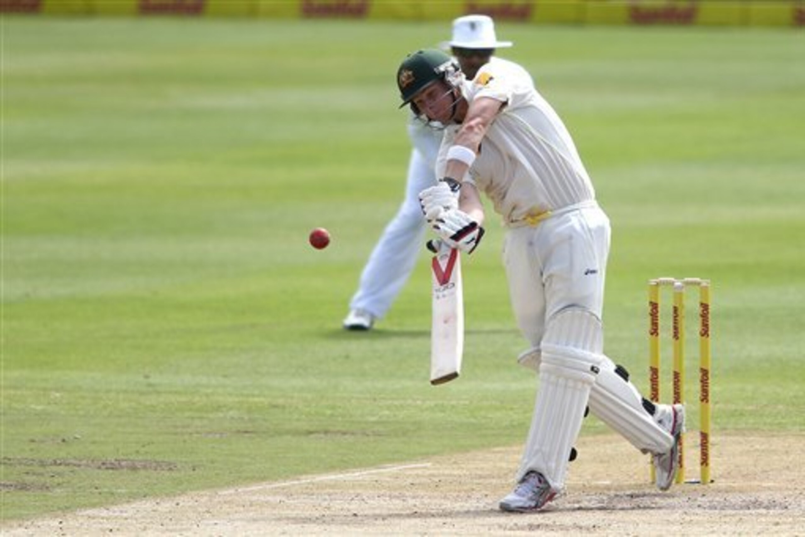 Smith played with aggression in support of Clarke.