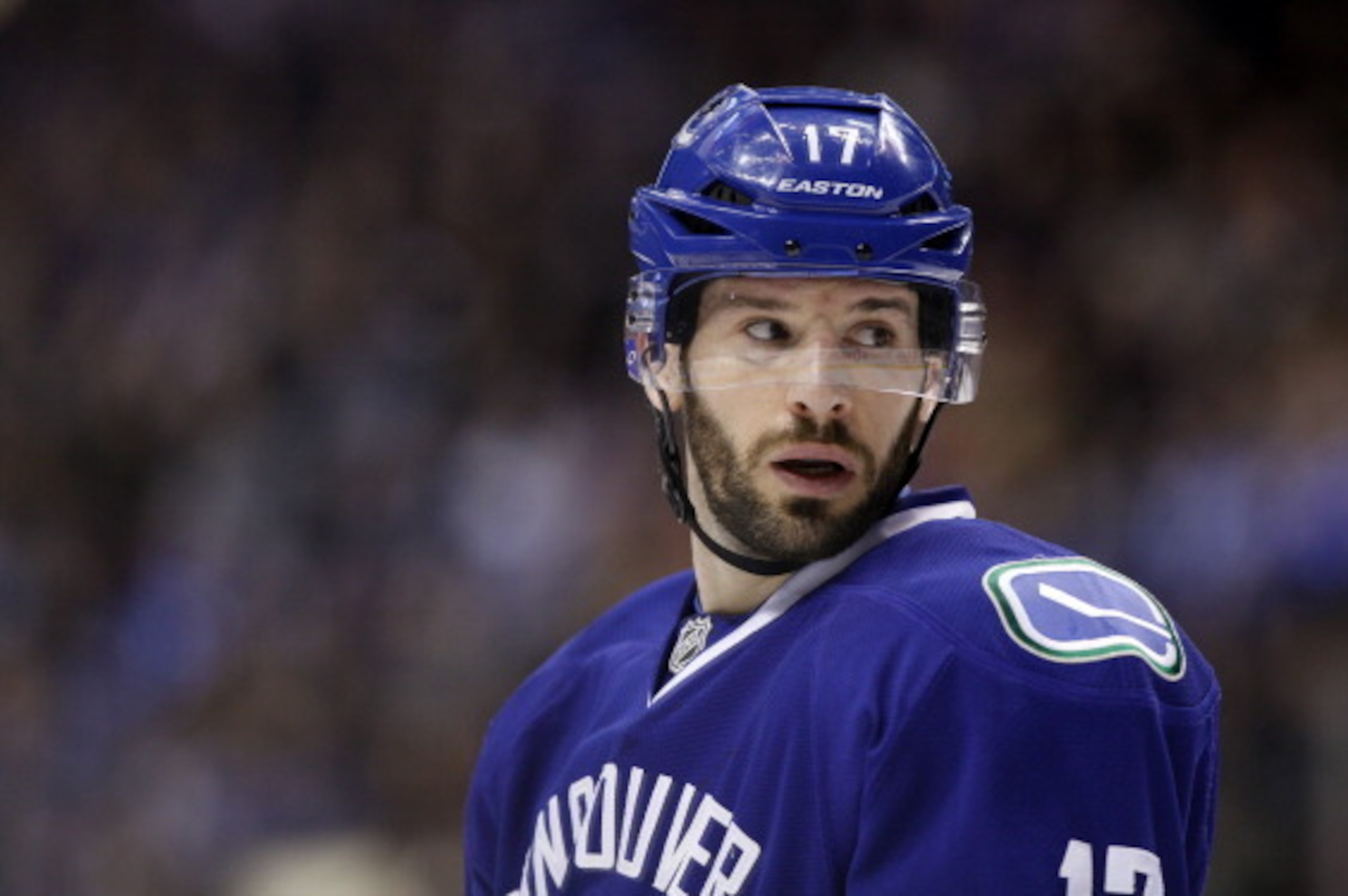 VANCOUVER, BC - FEBRUARY 28:  Ryan Kesler #17 of the Vancouver Canucks is pictured while playing against the Minnesota Wild during the second period of their NHL game at Rogers Arena on February 28, 2014 in Vancouver, British Columbia, Canada. (Photo by B
