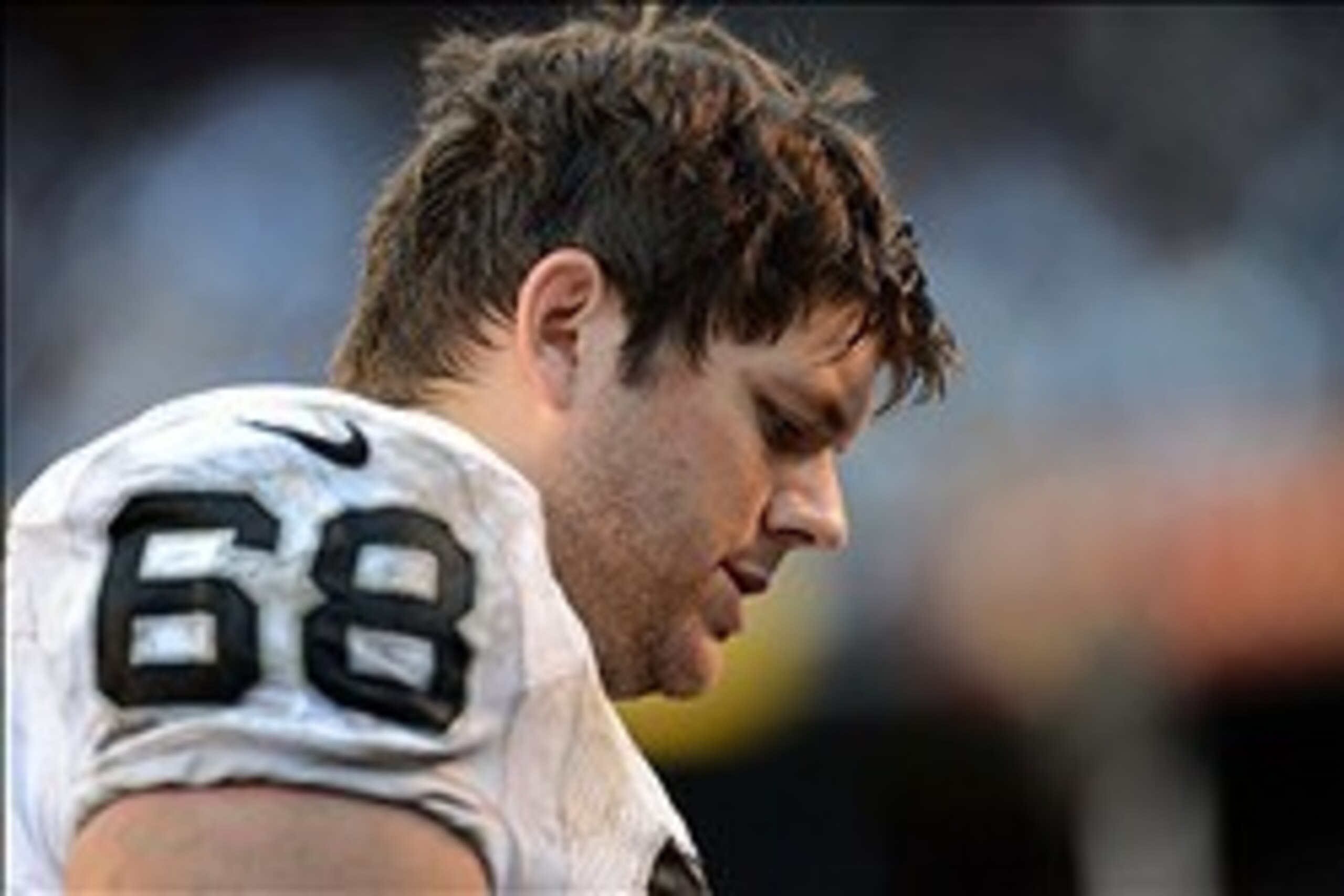 Dec 30, 2012; San Diego, CA, USA; Oakland Raiders tackle Jared Veldheer (68) during the third quarter against the San Diego Chargers at Qualcomm Stadium. Mandatory Credit: Jake Roth-USA TODAY Sports Dec 30, 2012; San Diego, CA, USA; Oakland Raiders tackle Jared Veldheer (68) during the third quarter against the San Diego Chargers at Qualcomm Stadium. Mandatory Credit: Jake Roth-USA TODAY Sports