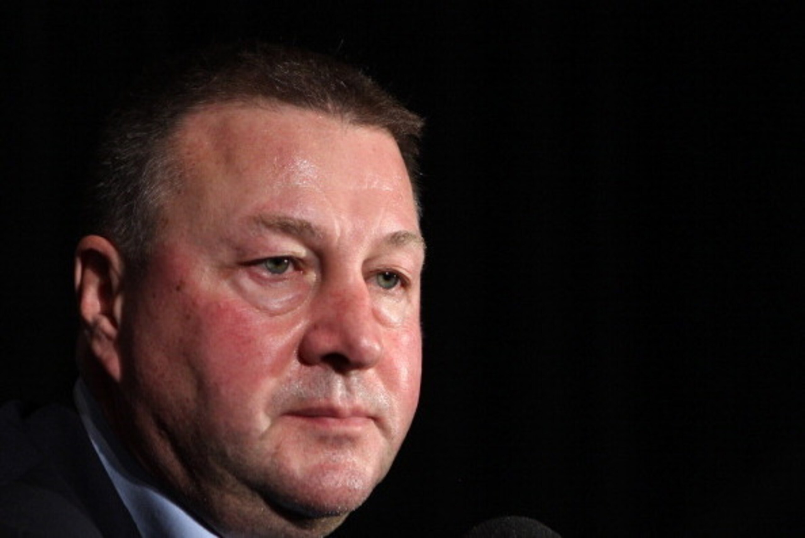 LAS VEGAS, NV - JUNE 21:  General manager Mike Gillis of the Vancouver Canucks addresses the media at the 2011 NHL Awards nominee media availability at the Palms Casino Resort on June 21, 2011 in Las Vegas, Nevada.  (Photo by Bruce Bennett/Getty Images)