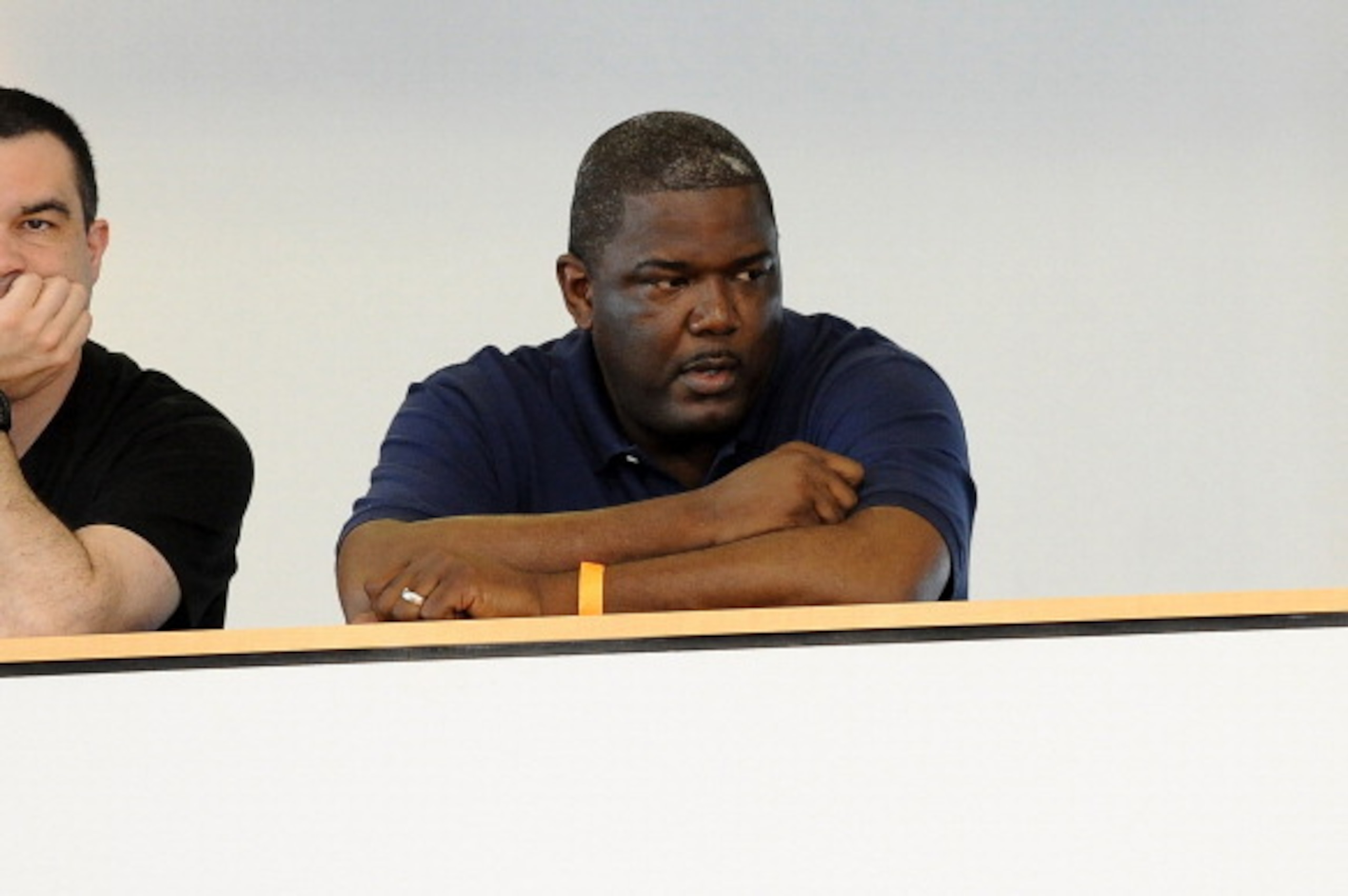 LAS VEGAS, NV - JULY 23:  Joe Dumars watches the USA Basketball Men's National Team practice at Training Camp at the Mendenhall Center on July 23, 2013, in Las Vegas, Nevada.  NOTE TO USER: User expressly acknowledges and agrees that, by downloading and/o