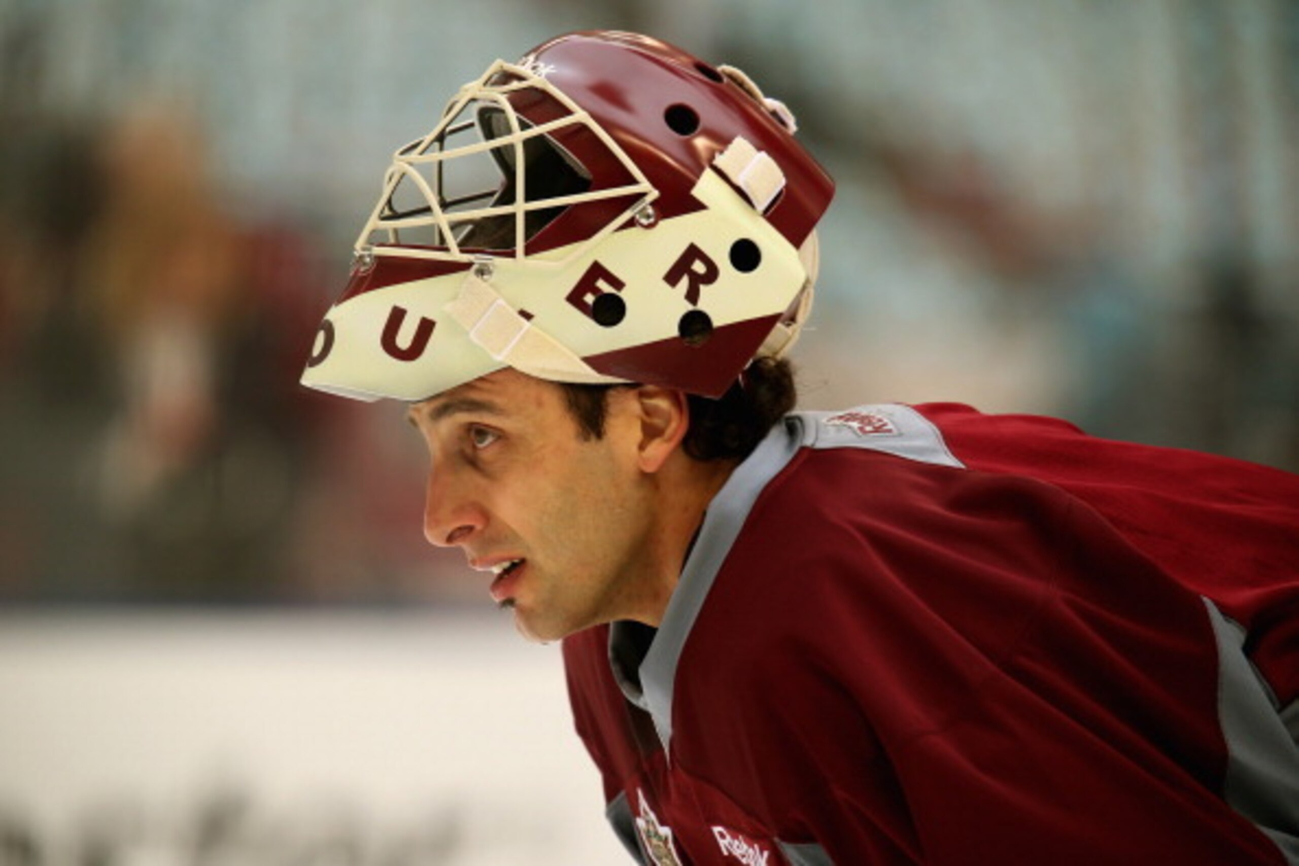 VANCOUVER, BC - MARCH 01:  (EDITORIAL USE ONLY) Goaltender Roberto Luongo #1 of the Vancouver Canucks attends practice for the 2014 Tim Hortons NHL Heritage Classic game against the Ottawa Senators at BC Place on March 1, 2014 in Vancouver, British Columb