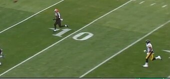 Brown had to slow down to make this reception.