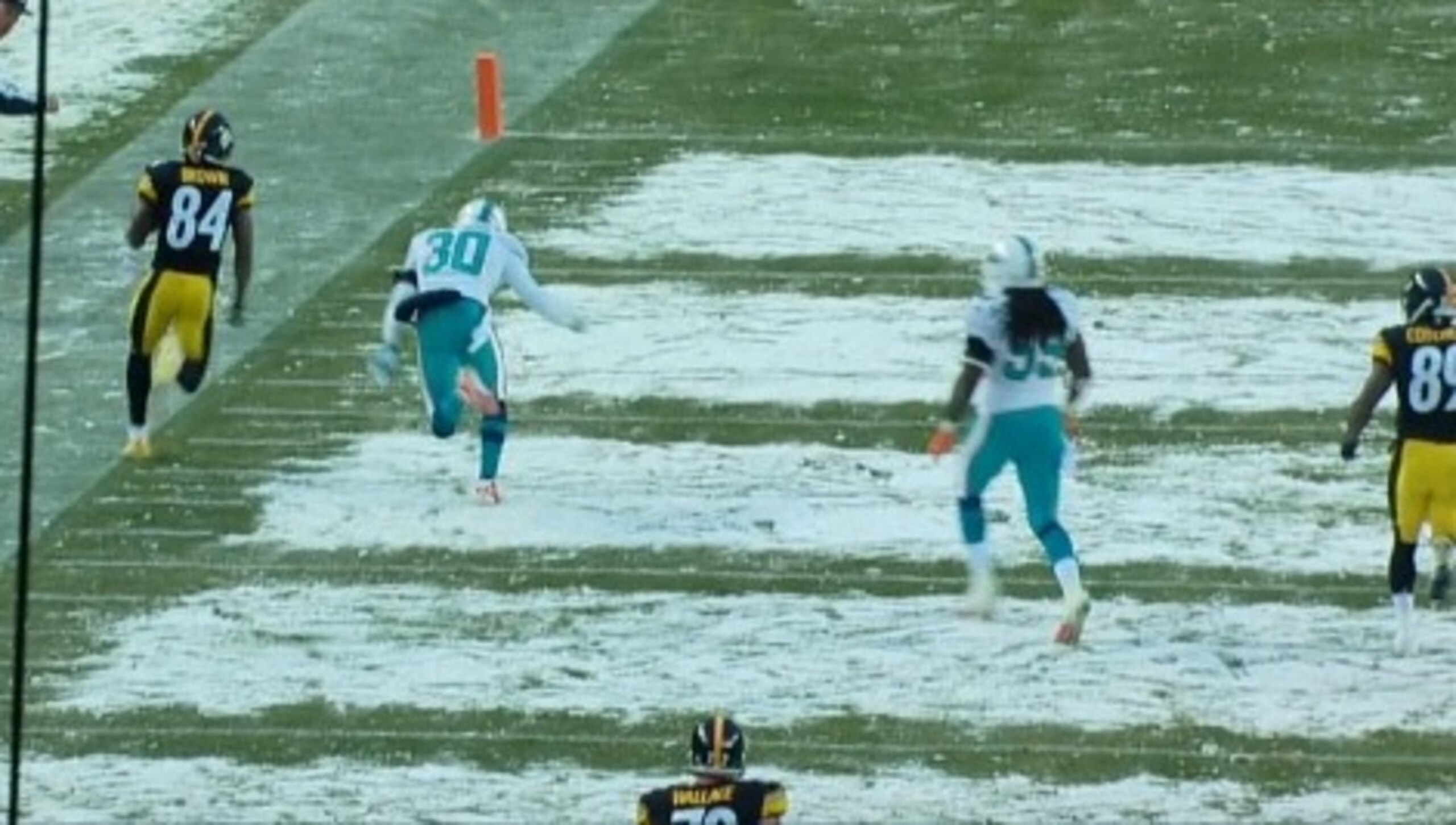 Brown was inches away from making the most exciting play of his young career.